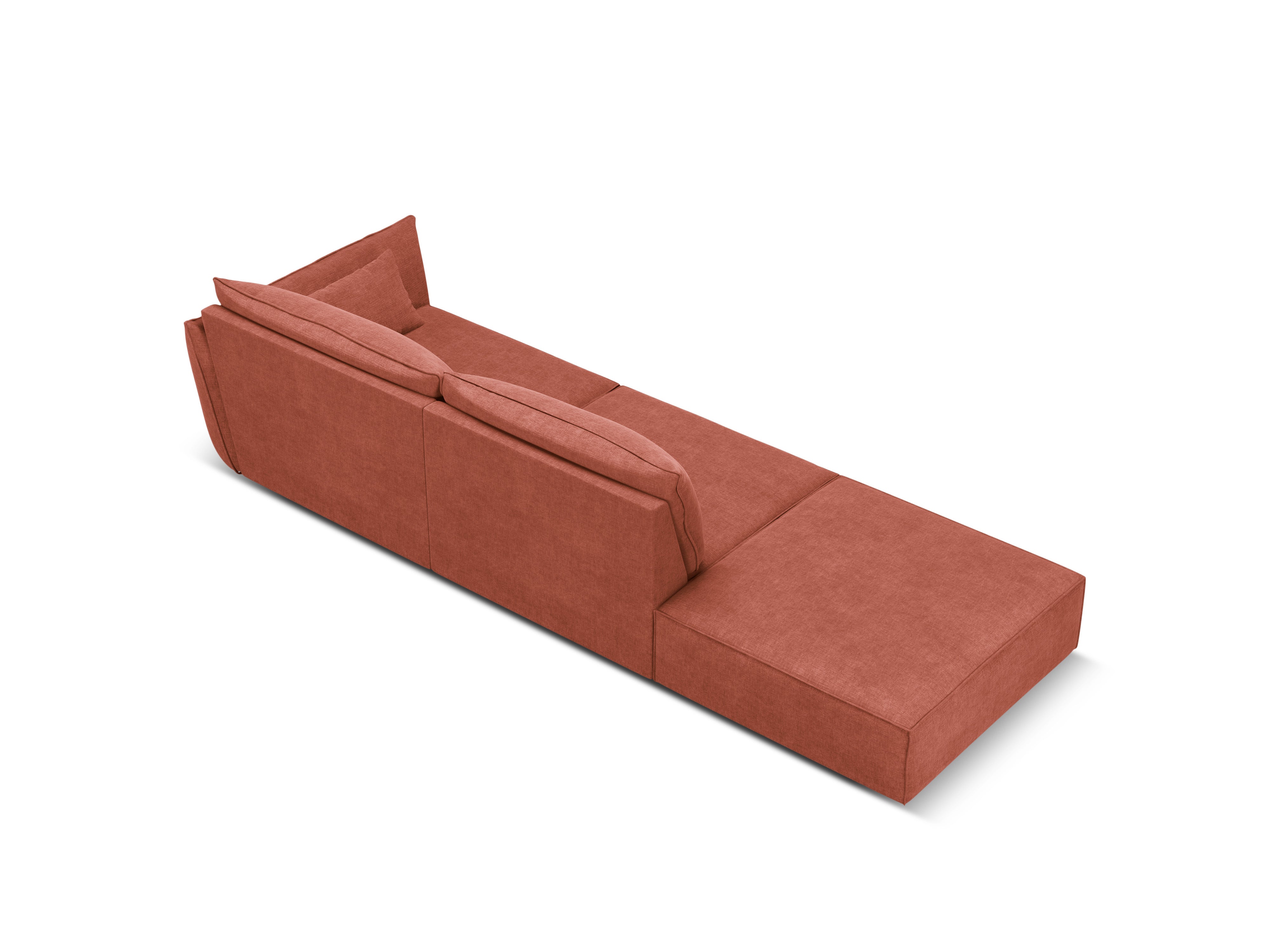 Sofa im Szenil -Stoff ließ offene Vanda Terrakotta auf