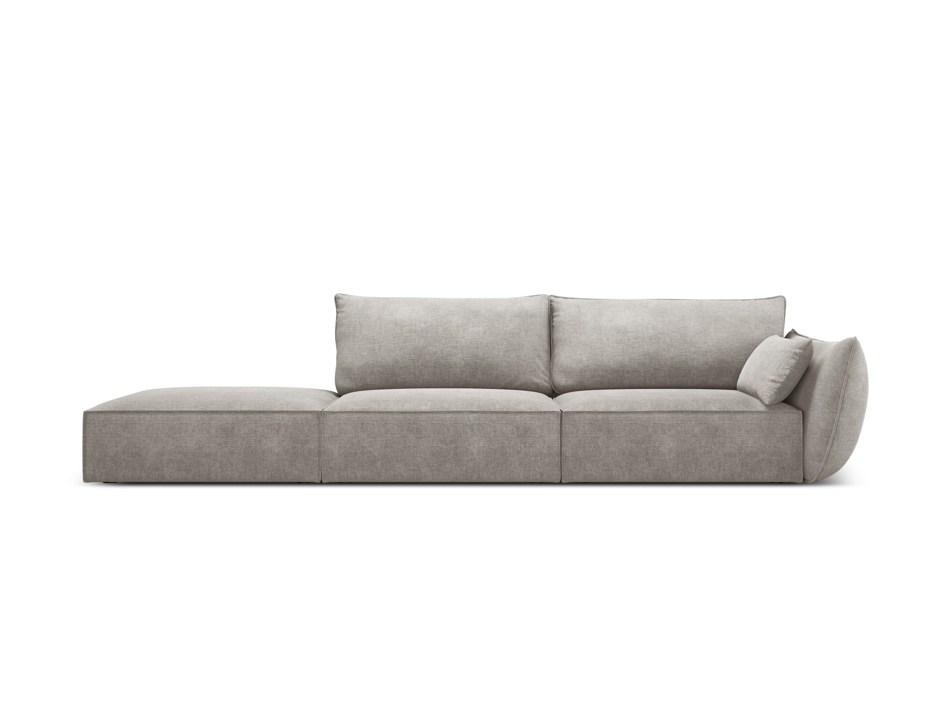 Sofa im Sofa -Stoff gelassen -offen offener Vanda Jasnoszary