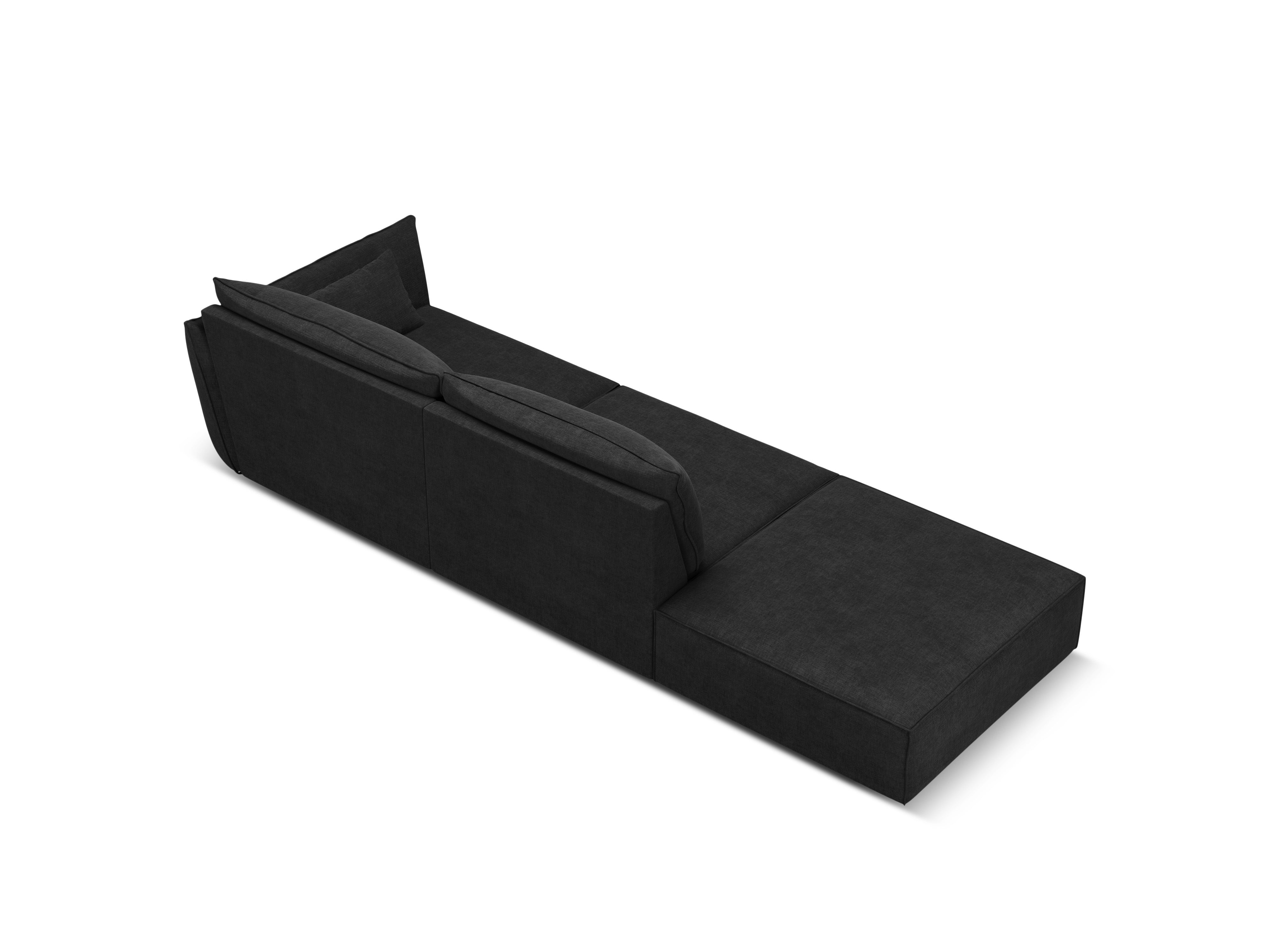 Sofa im Szenilowa -Stoff links -offen geöffnet Vanda Czarny