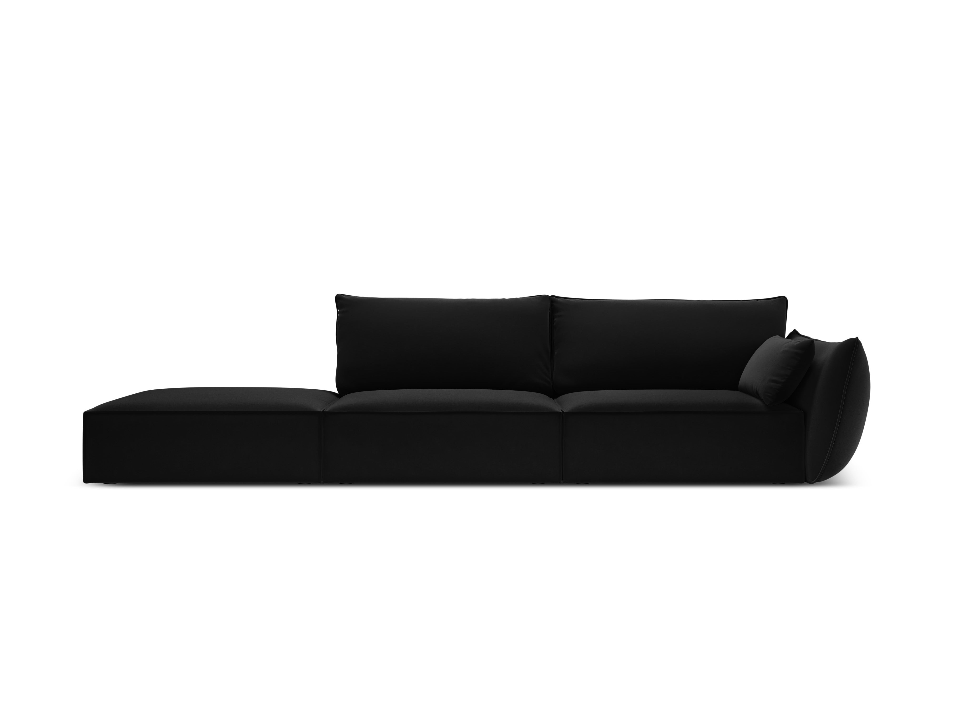 Links -Seiten -Samtsofa Open Vanda Czarny