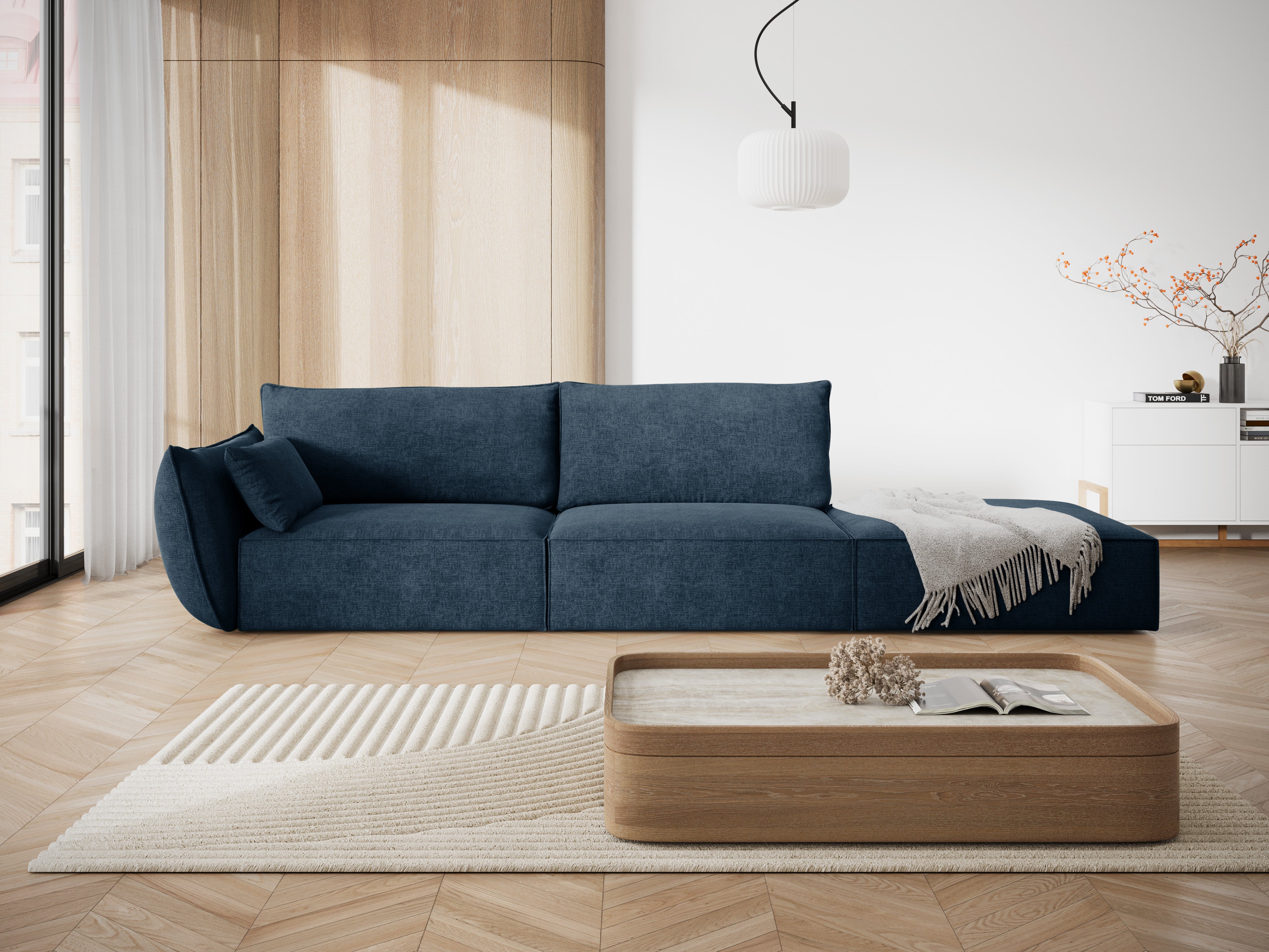 Sofa im Sofa -Stoff des rechten Handes Open Vanda Royal Granat