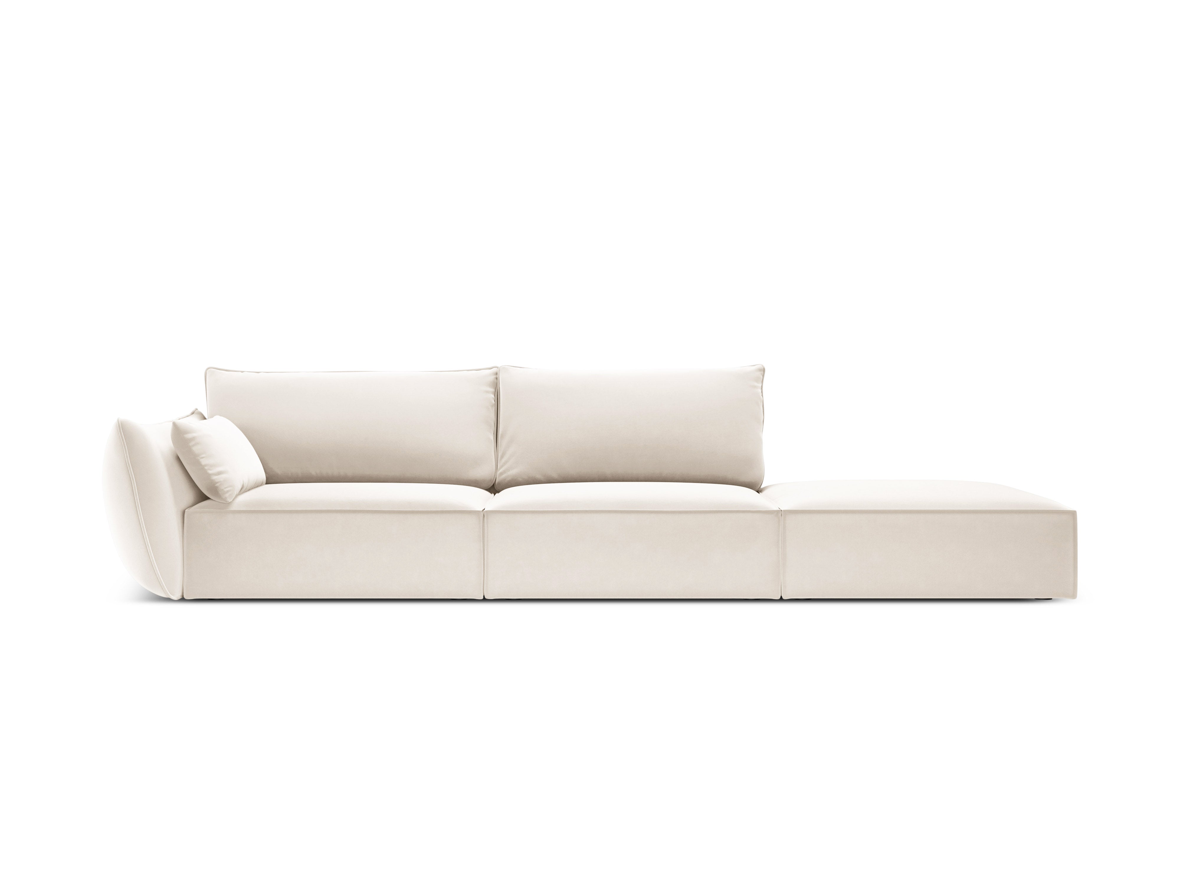 RECHTEN -SANDEL VELVET -SOFA Offener Vanda Beige
