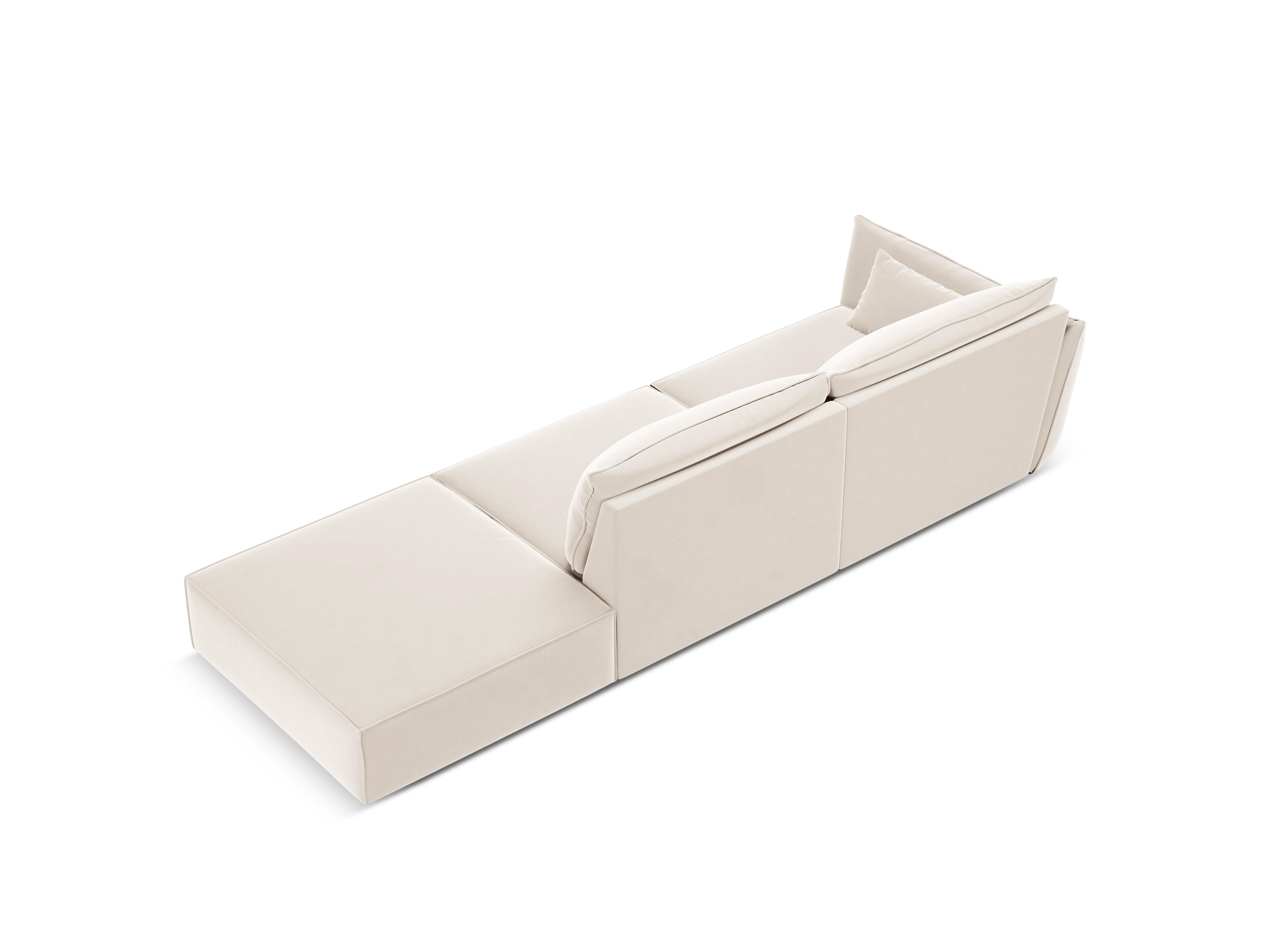 RECHTEN -SANDEL VELVET -SOFA Offener Vanda Beige