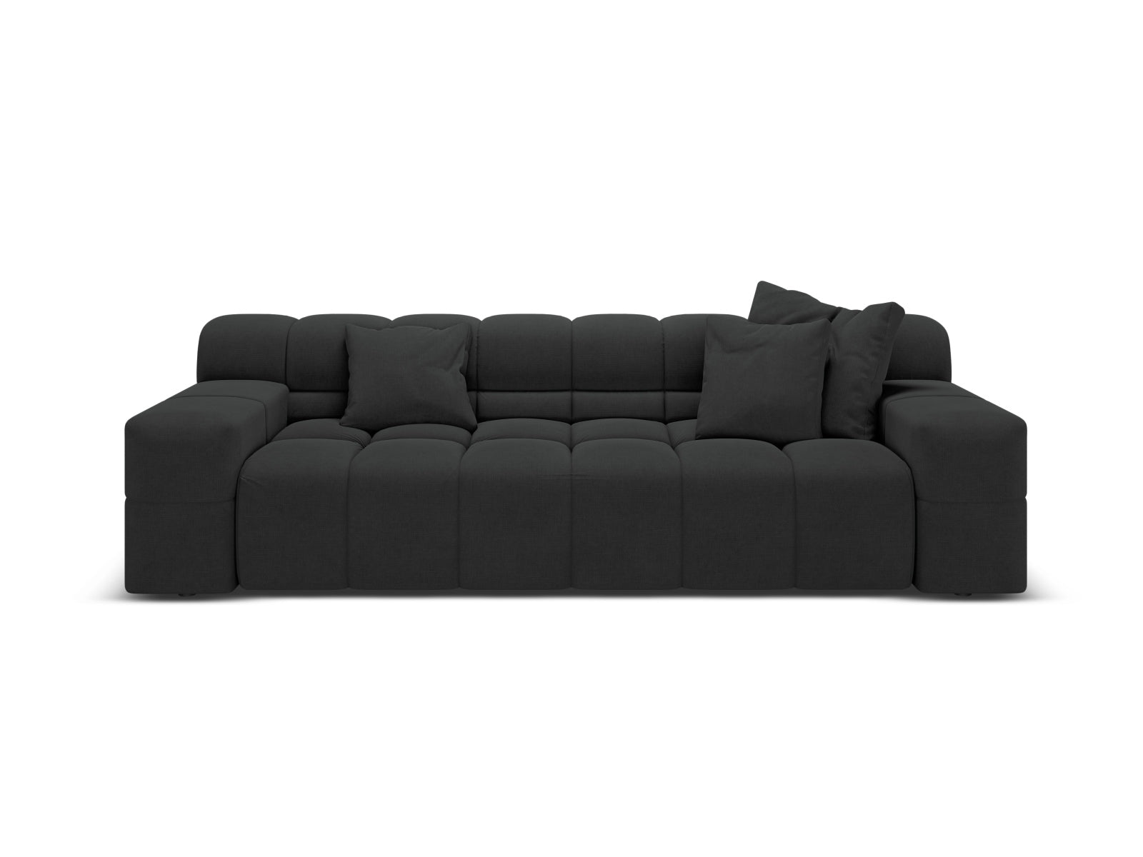 Sofa 3-Sitzer AGAVE anthrazitfarbener Chenille