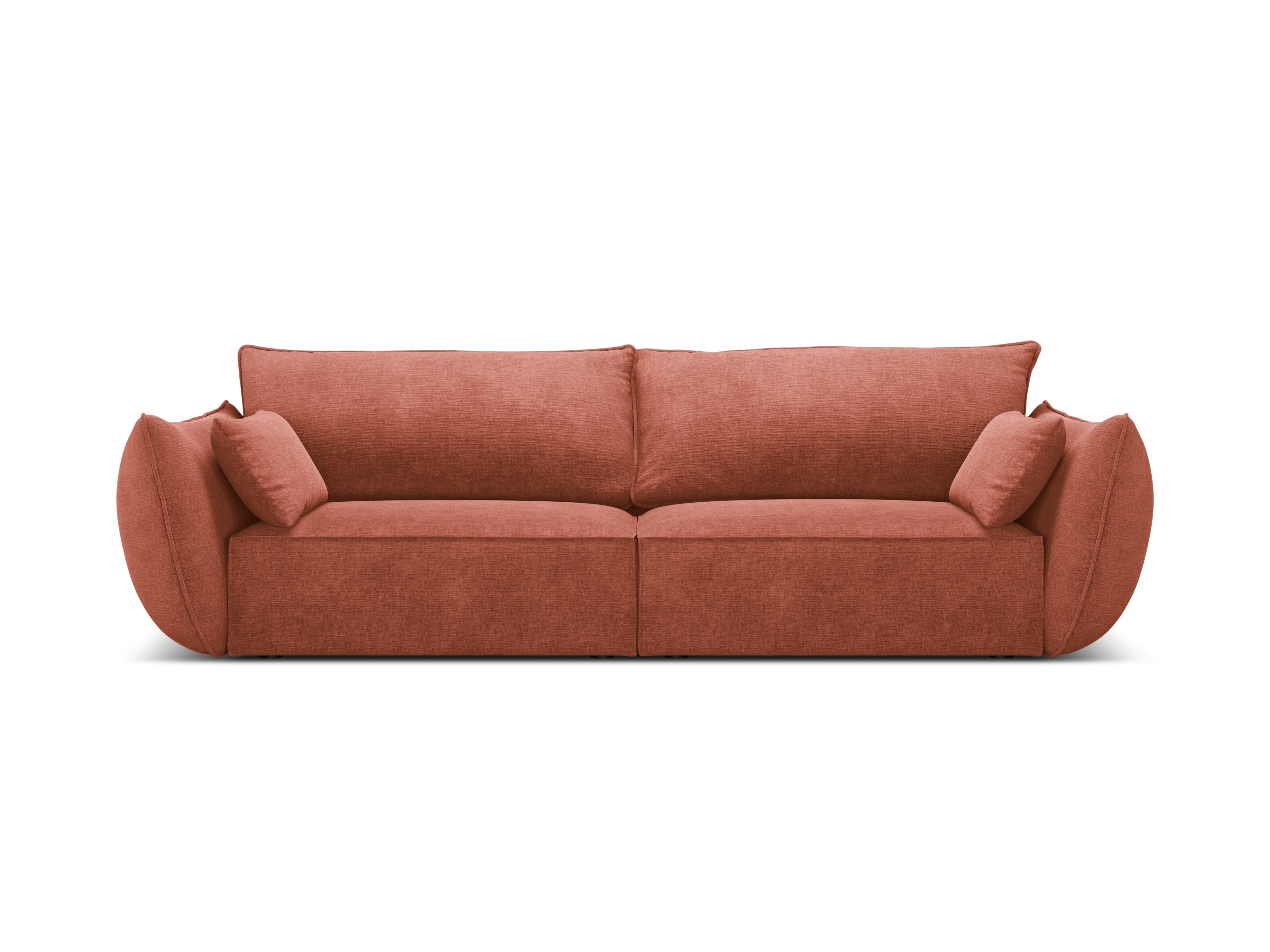Sofa im sielilianischen Stoff von 3-Personen Vanda Terracotta