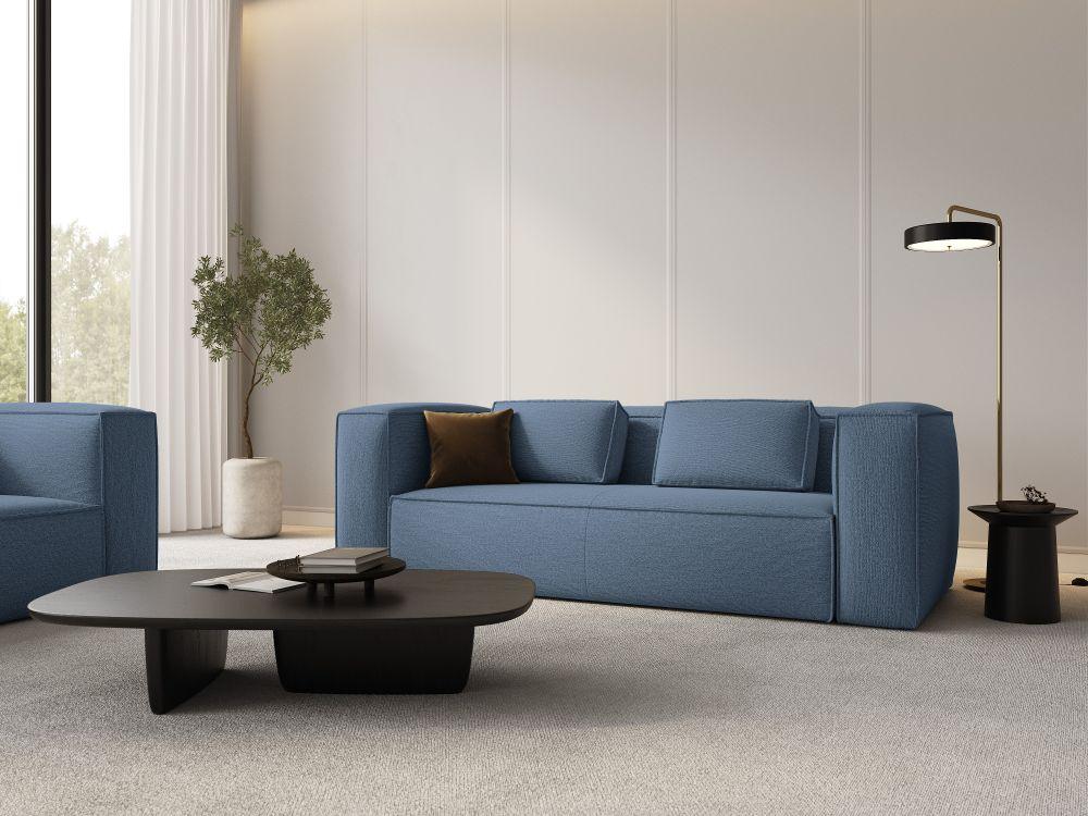 3-Sitzer-Sofa MACKAY blau Bouclé