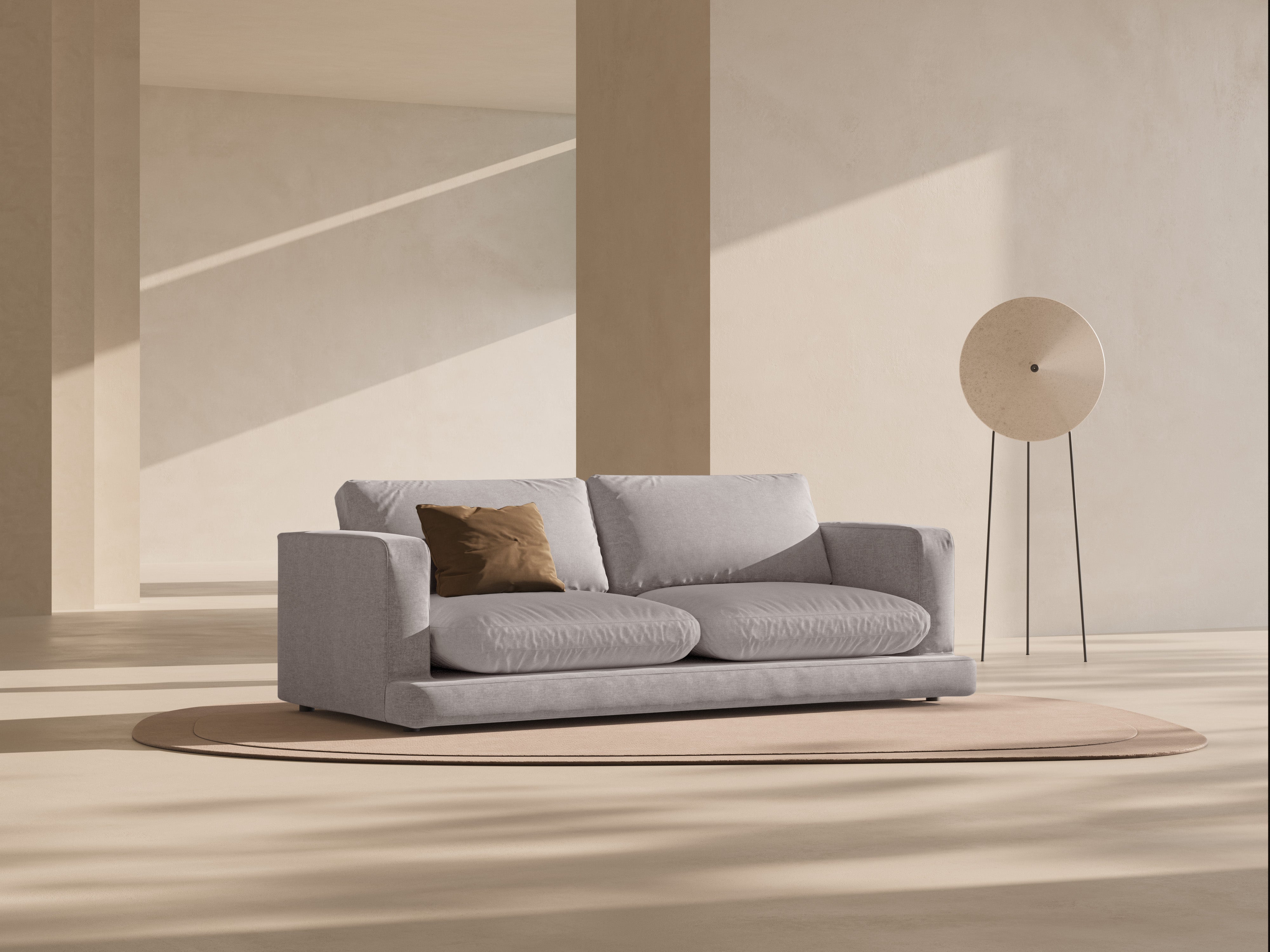 3-seater Sofa DAPHNE warm gray chenille