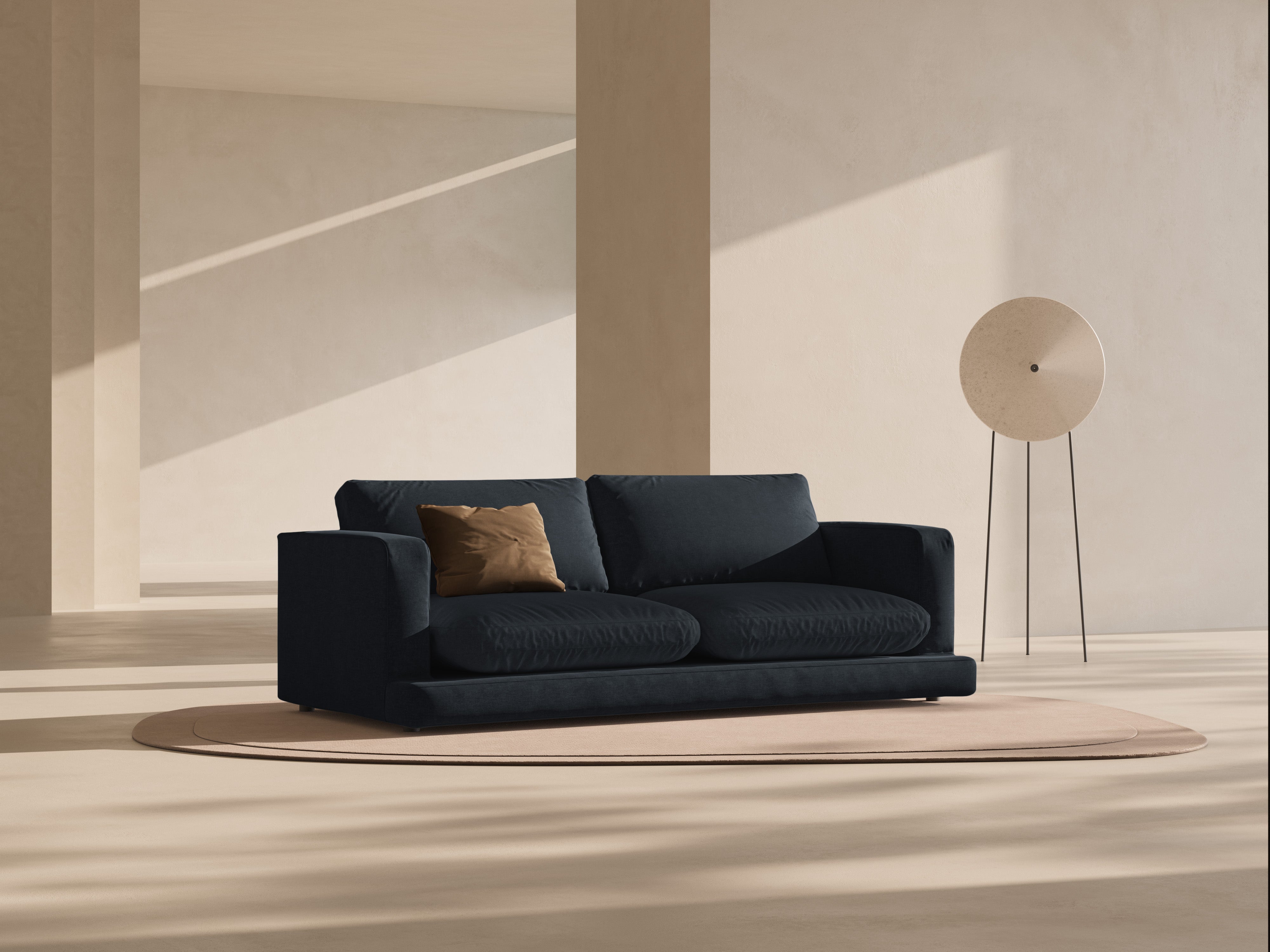 3-seater Sofa DAPHNE black chenille