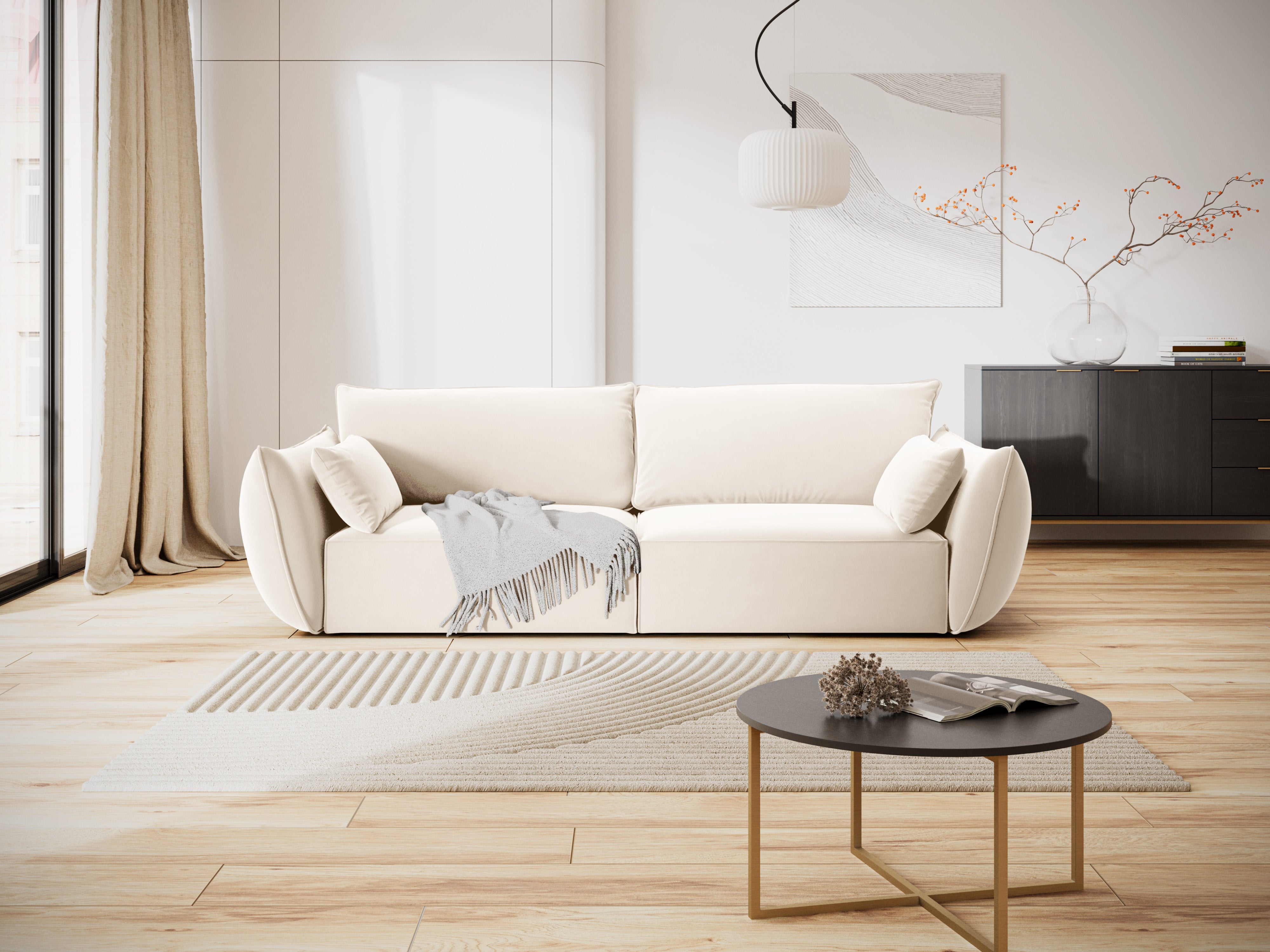 Vanda Beige Vanda Velvet Sofa