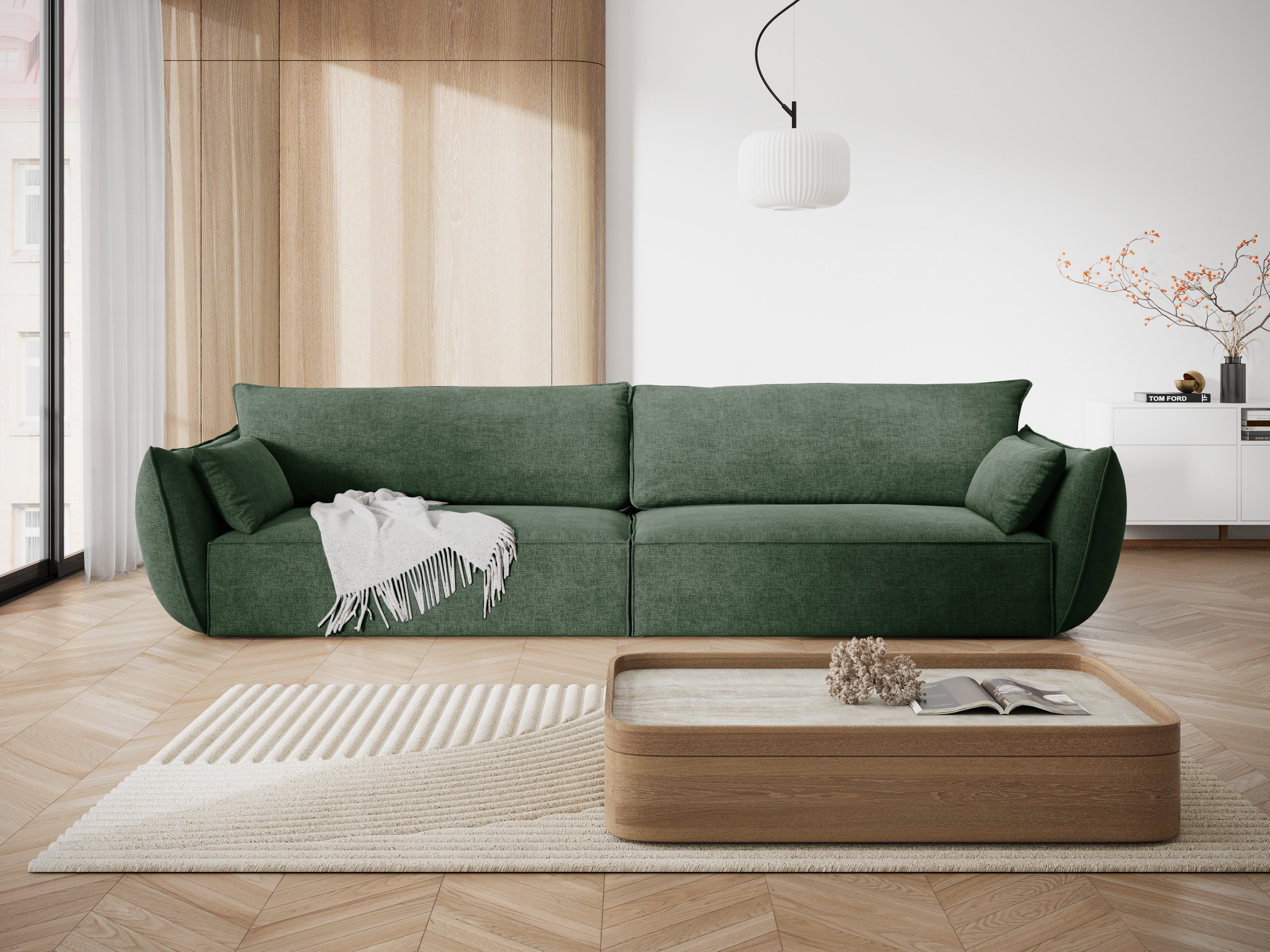 Sofa im Sofa-Stoff aus 4-Sitzer Vanda Bottel Greeny