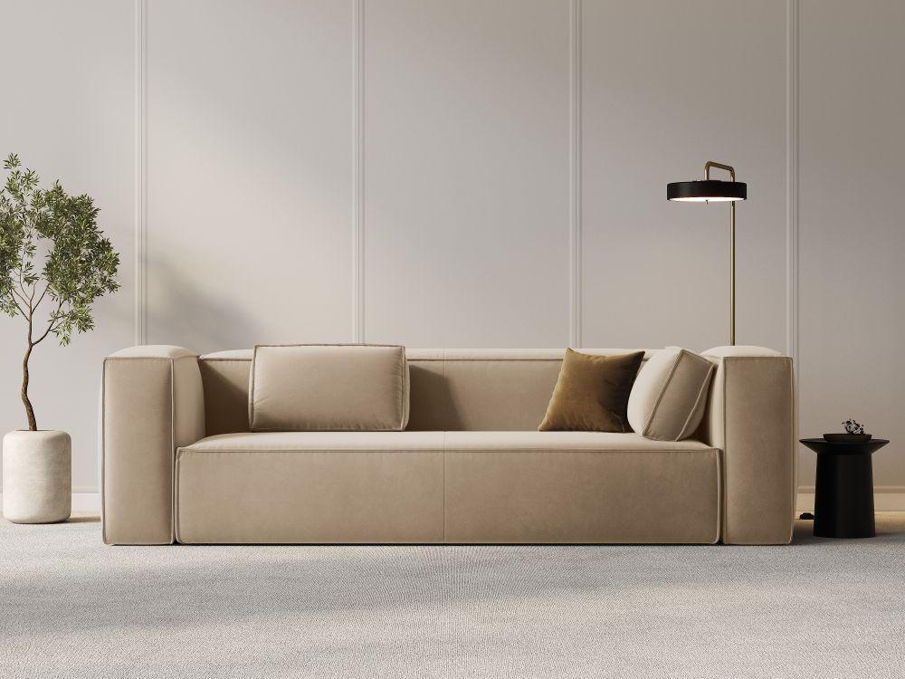 Samt 4-Sitzer-Sofa MACKAY sand