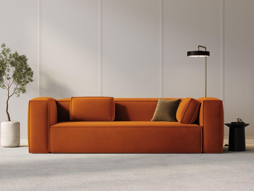 Samt 4-Sitzer-Sofa MACKAY terrakotta