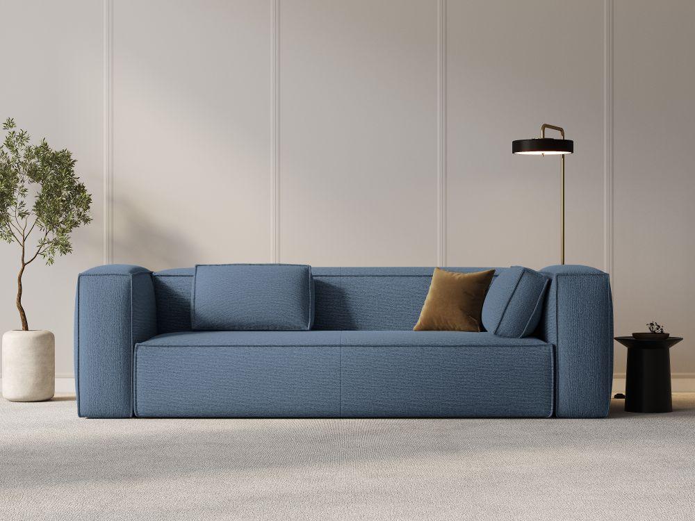 4-Sitzer-Sofa MACKAY blau Bouclé