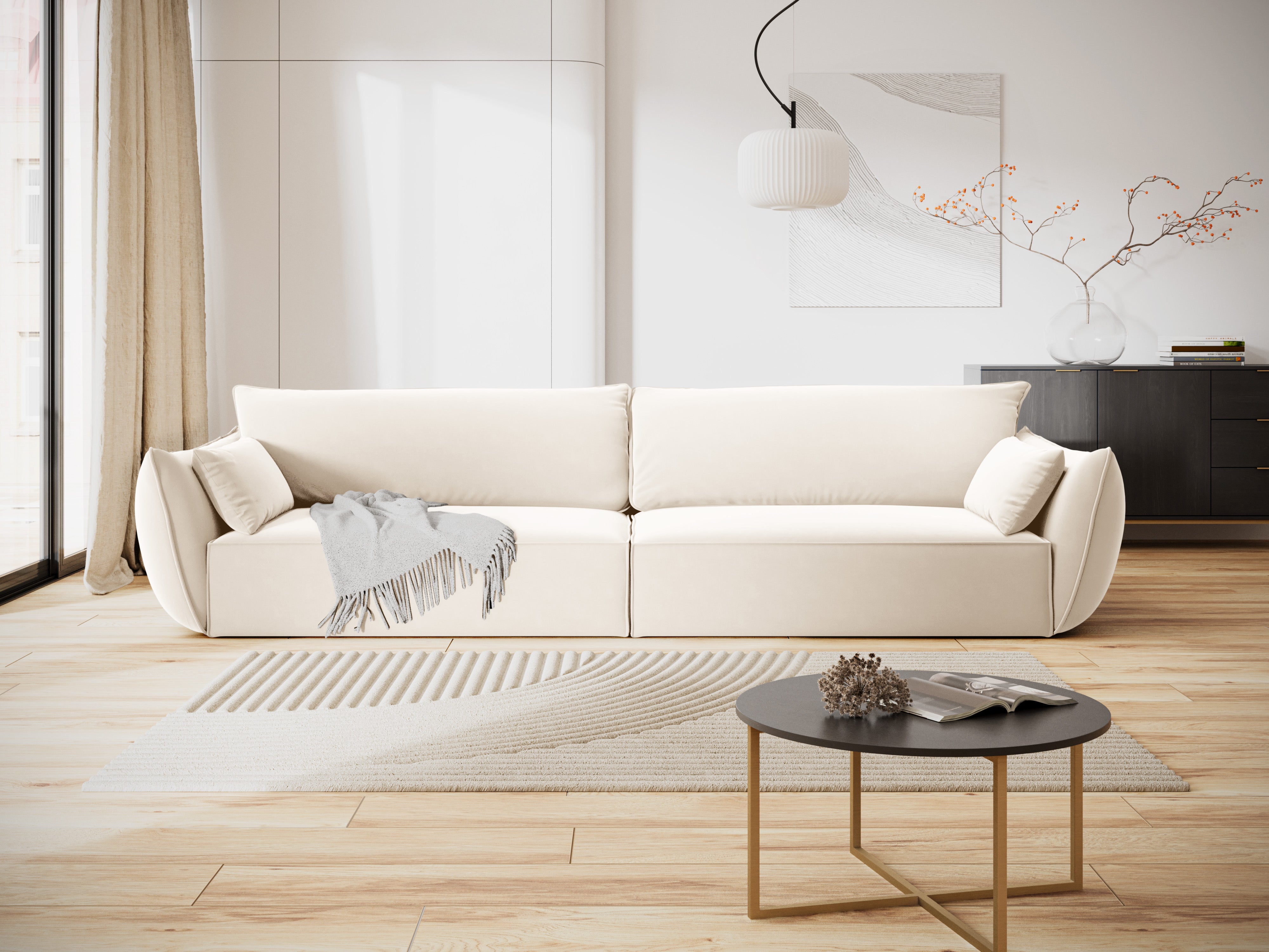 Vanda Beige Vanda Velvet Sofa