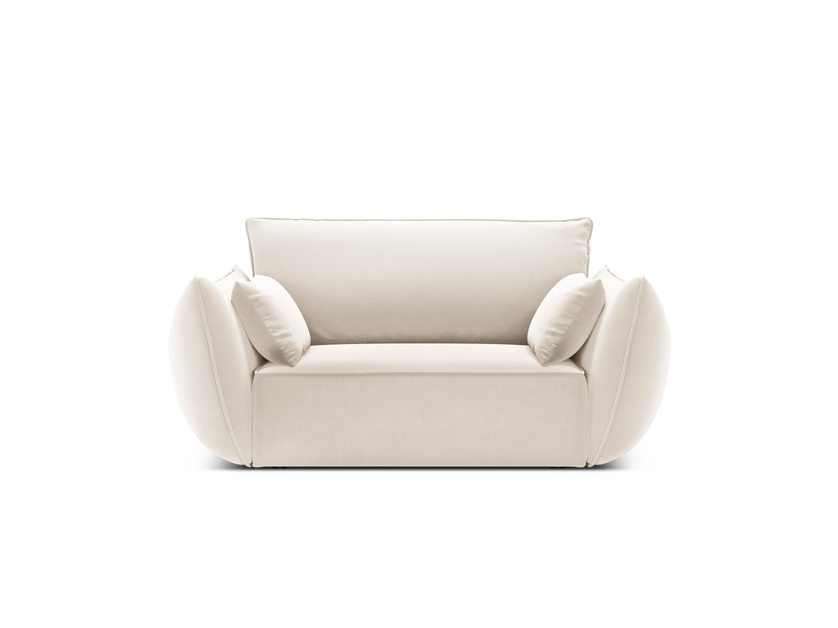 Vanda Beige Velvet -Sessel