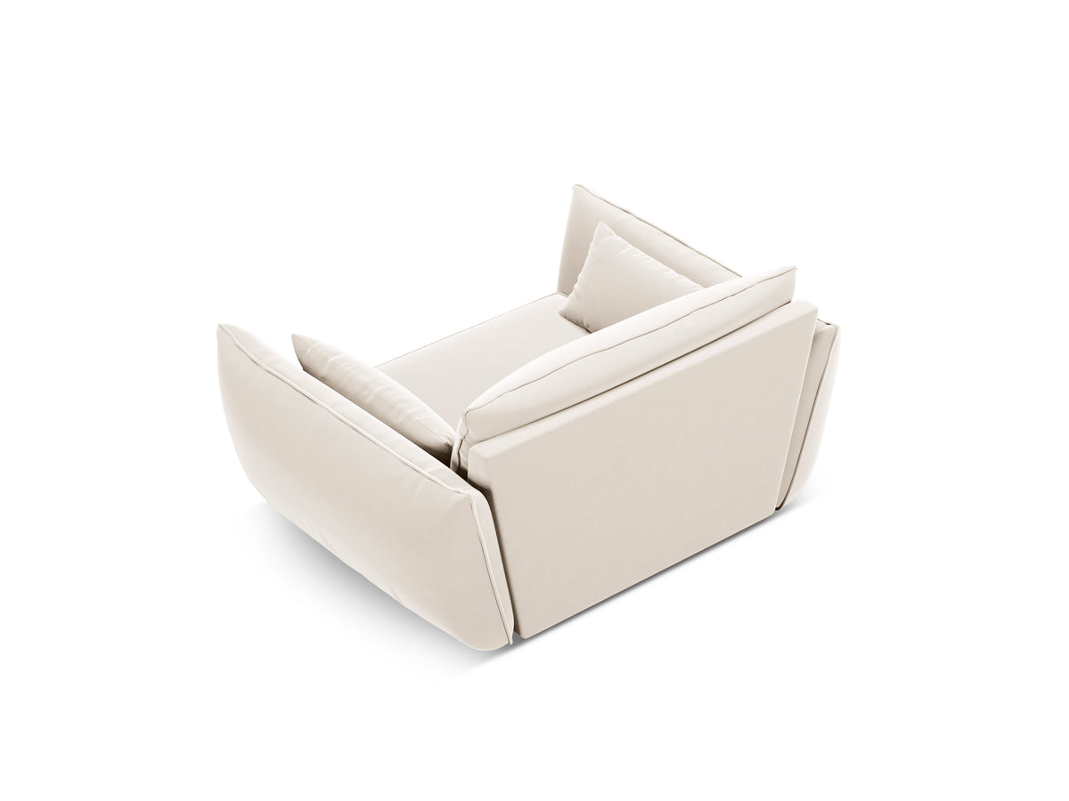 Vanda Beige Velvet -Sessel