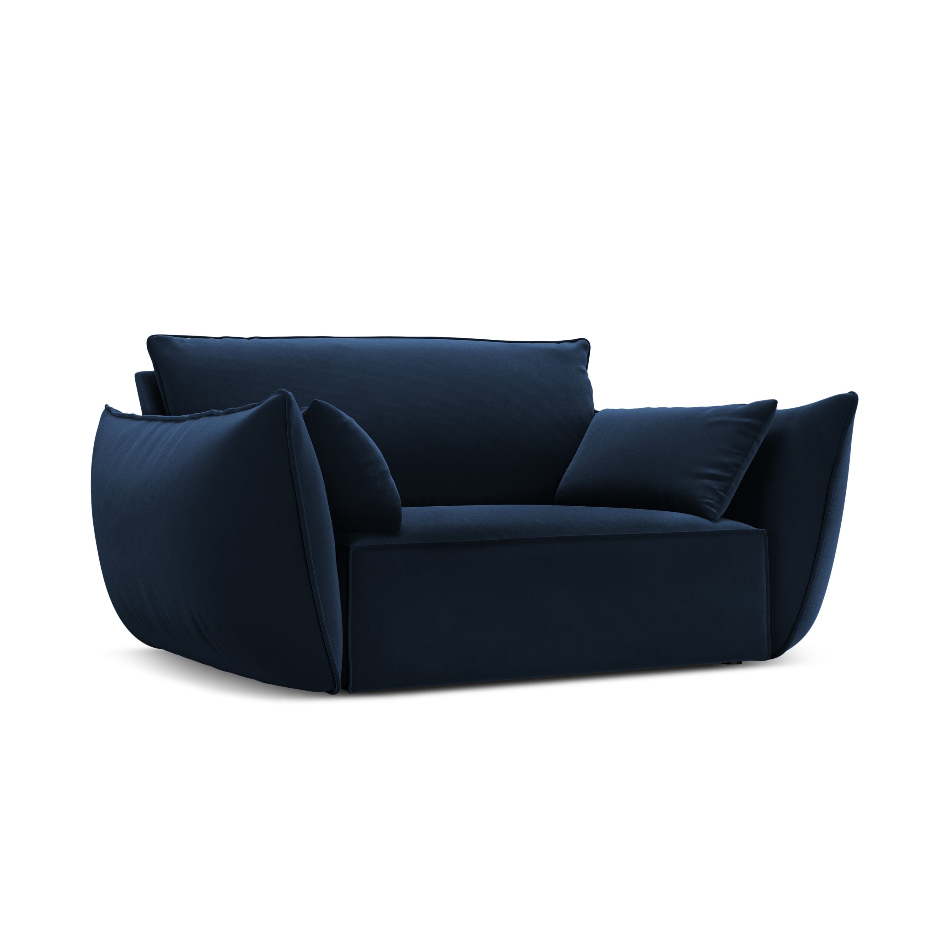 Vanda Marine Blue Samt Sessel