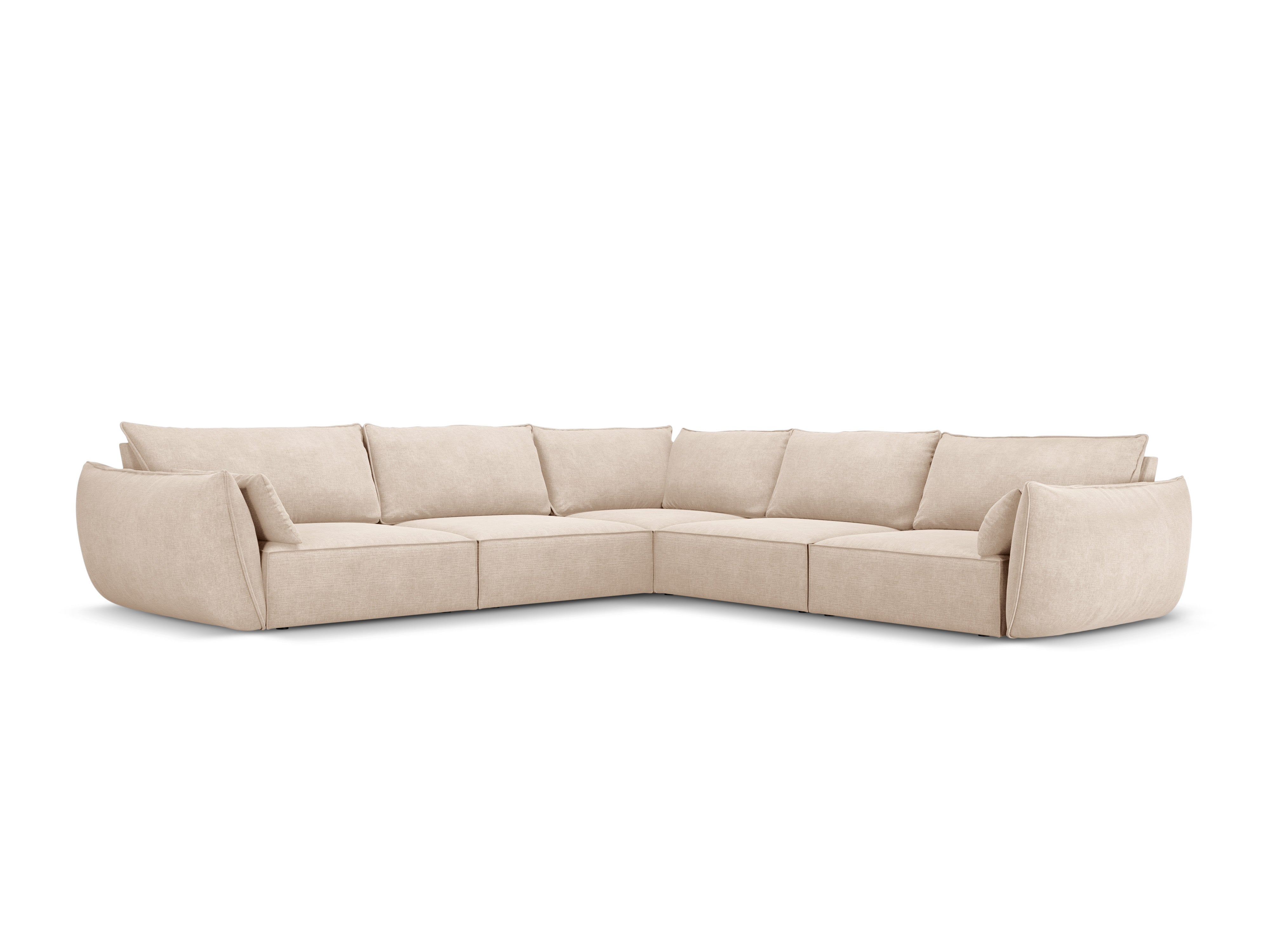 Symmetrische Ecke im Vanda Beige sielilianischen Stoff