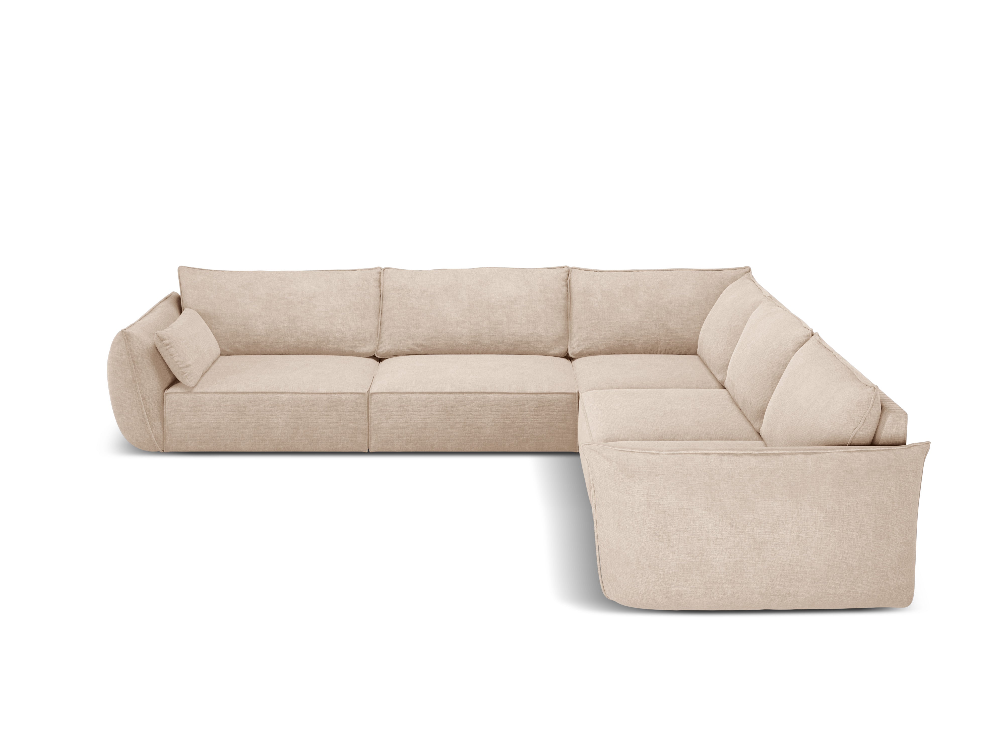 Symmetrische Ecke im Vanda Beige sielilianischen Stoff