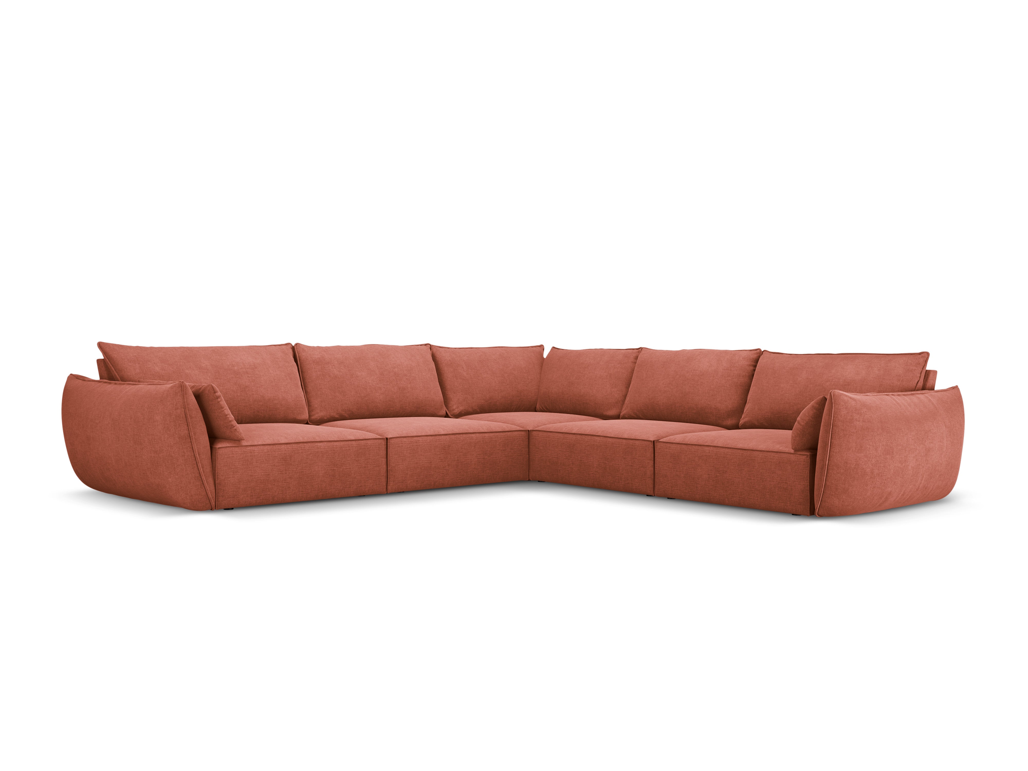 Symmetrische Ecke im Vanda Terracotta Sznille Stoff