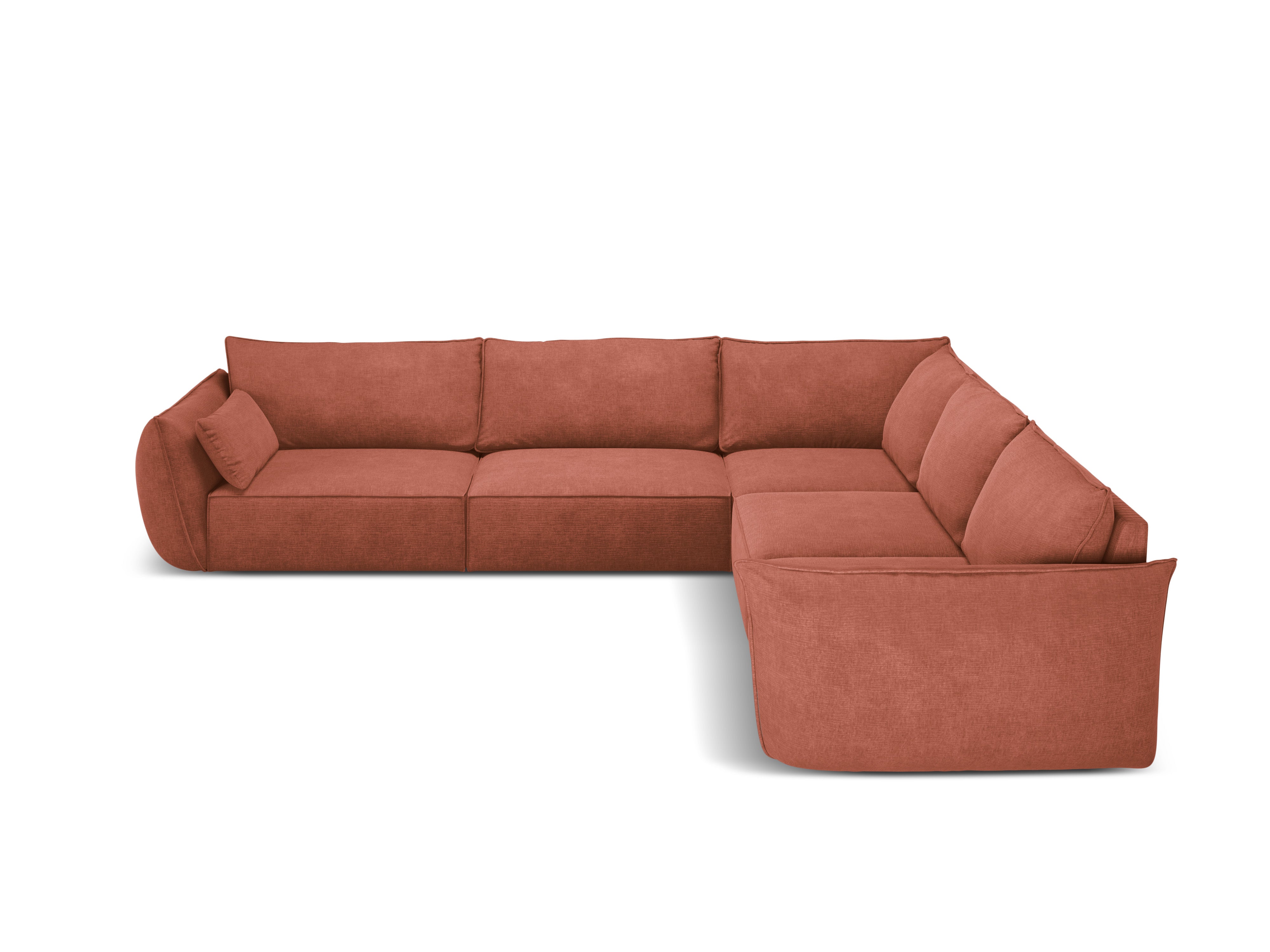 Symmetrische Ecke im Vanda Terracotta Sznille Stoff