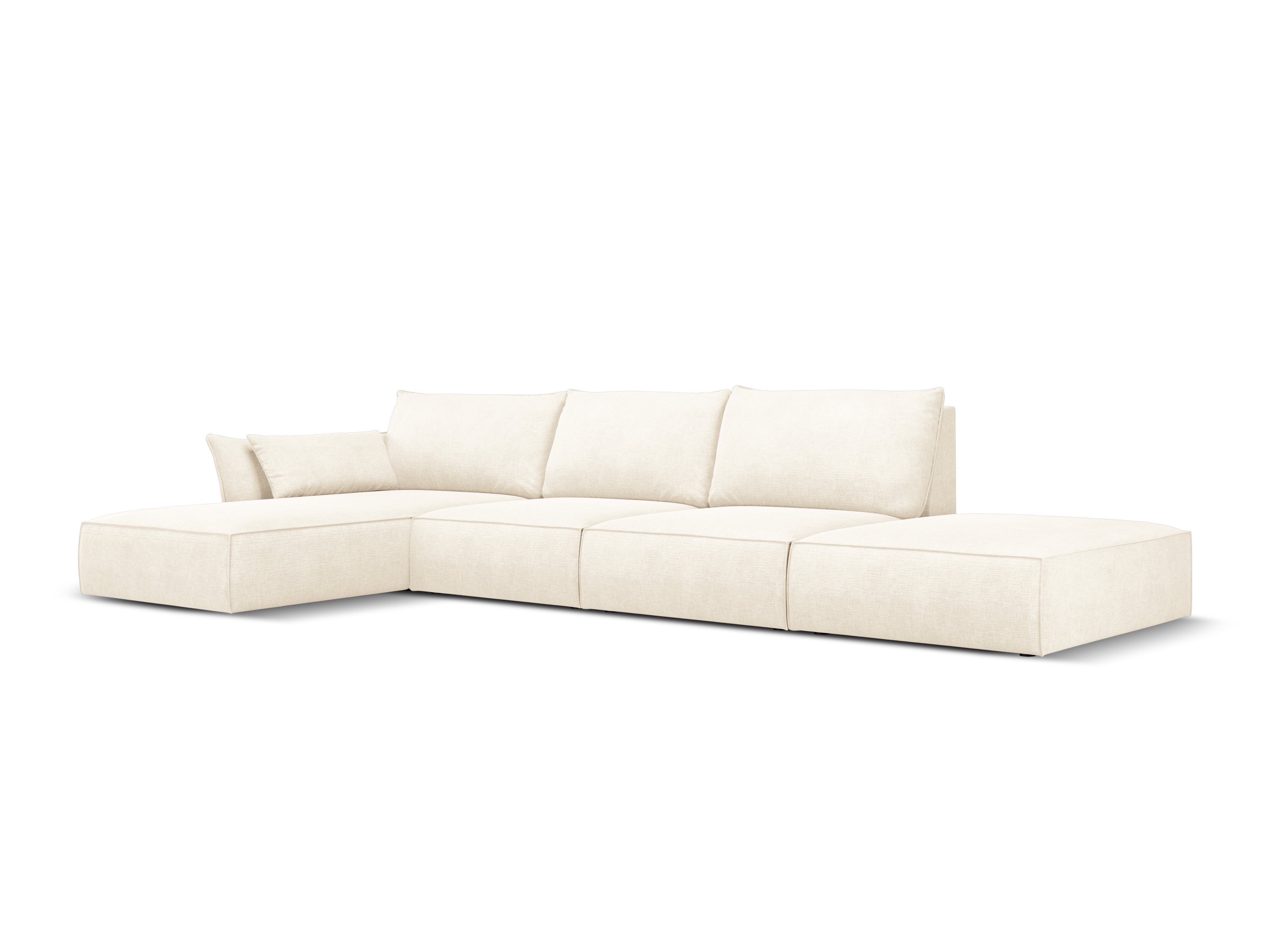 Eine Ecke im Skinil -Stoff links -offen offenes Vanda Licht Beige
