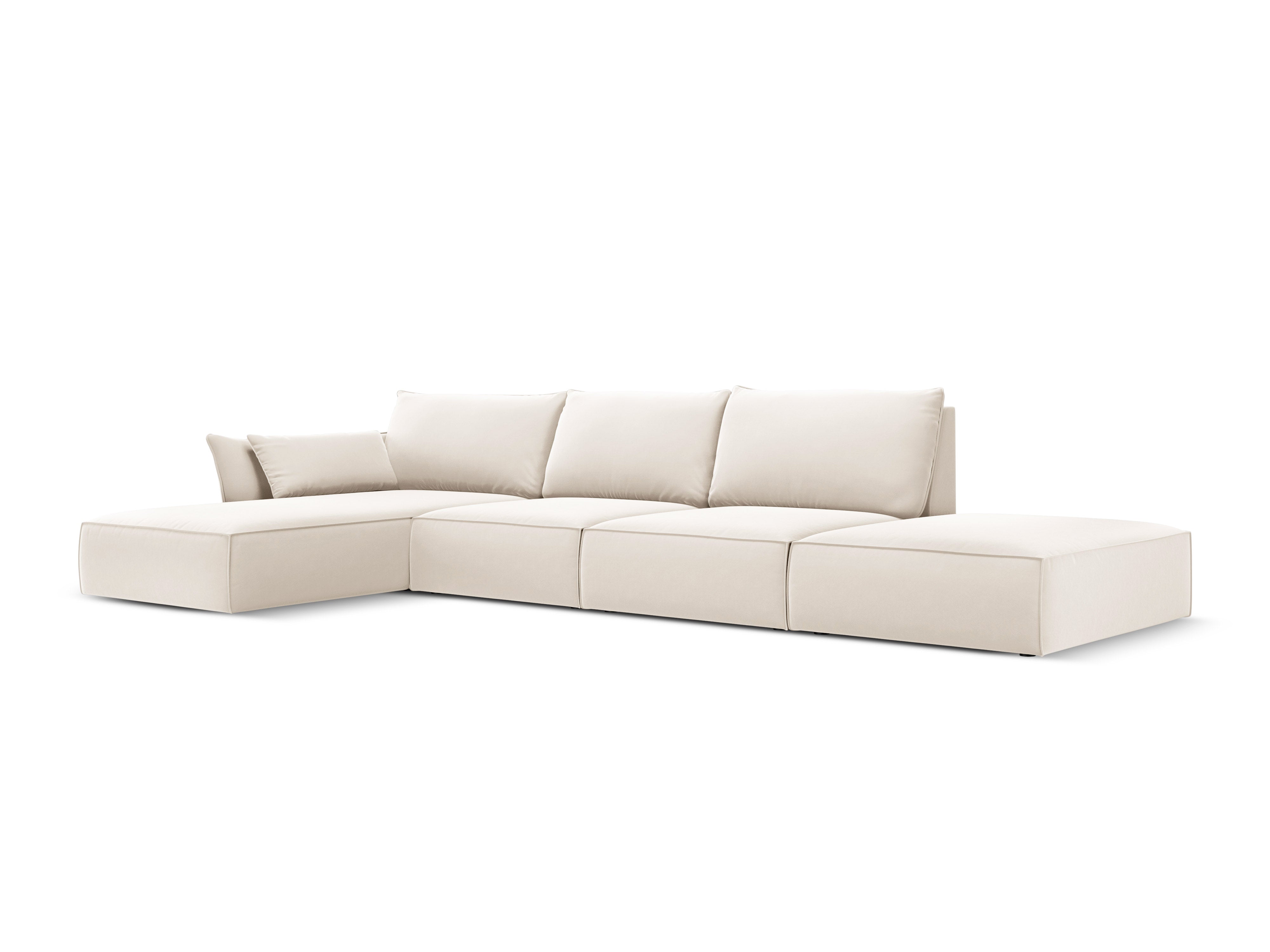 Links -Hand -Samt Vanda Beige offen Vanda