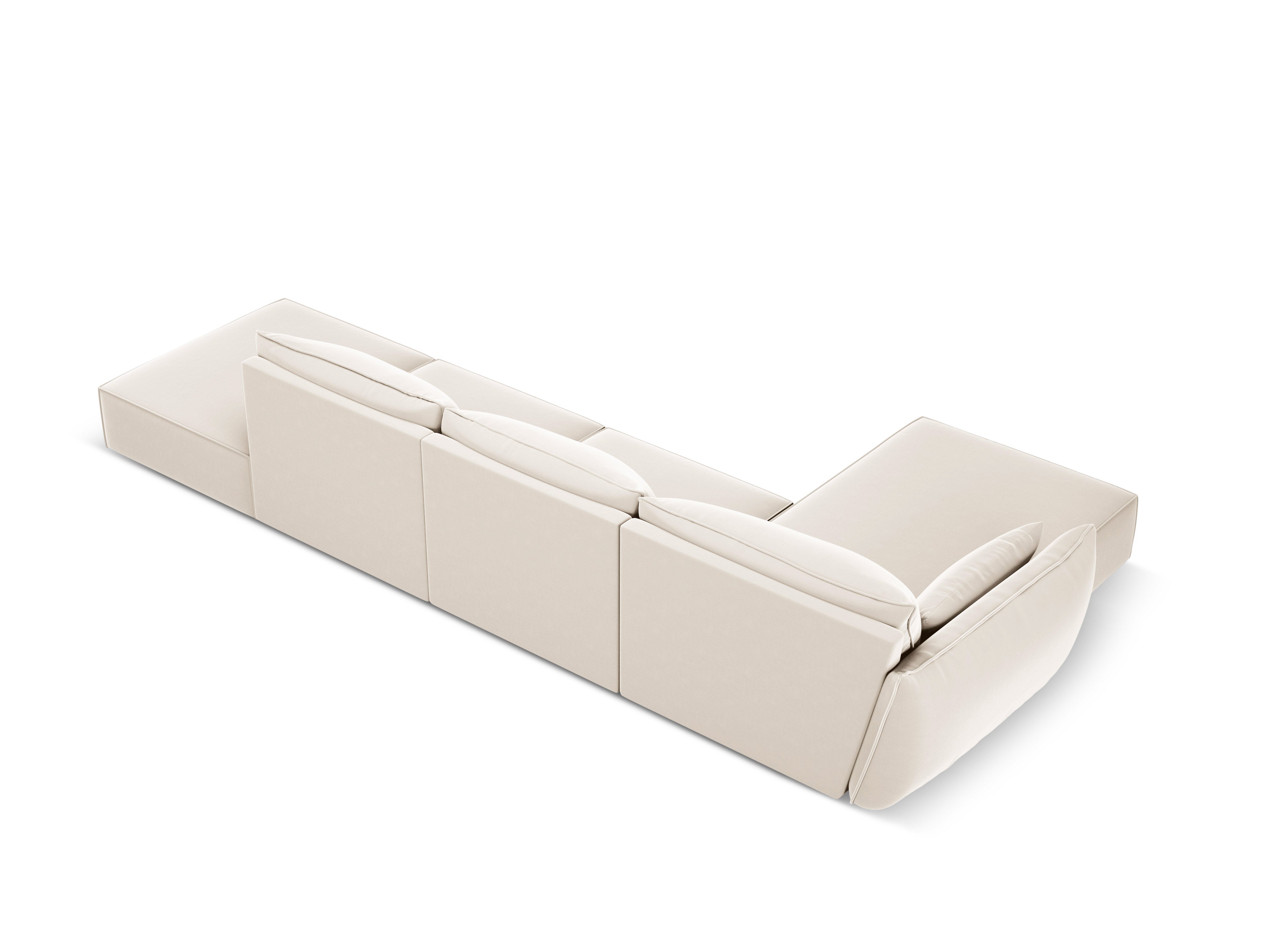 Links -Hand -Samt Vanda Beige offen Vanda
