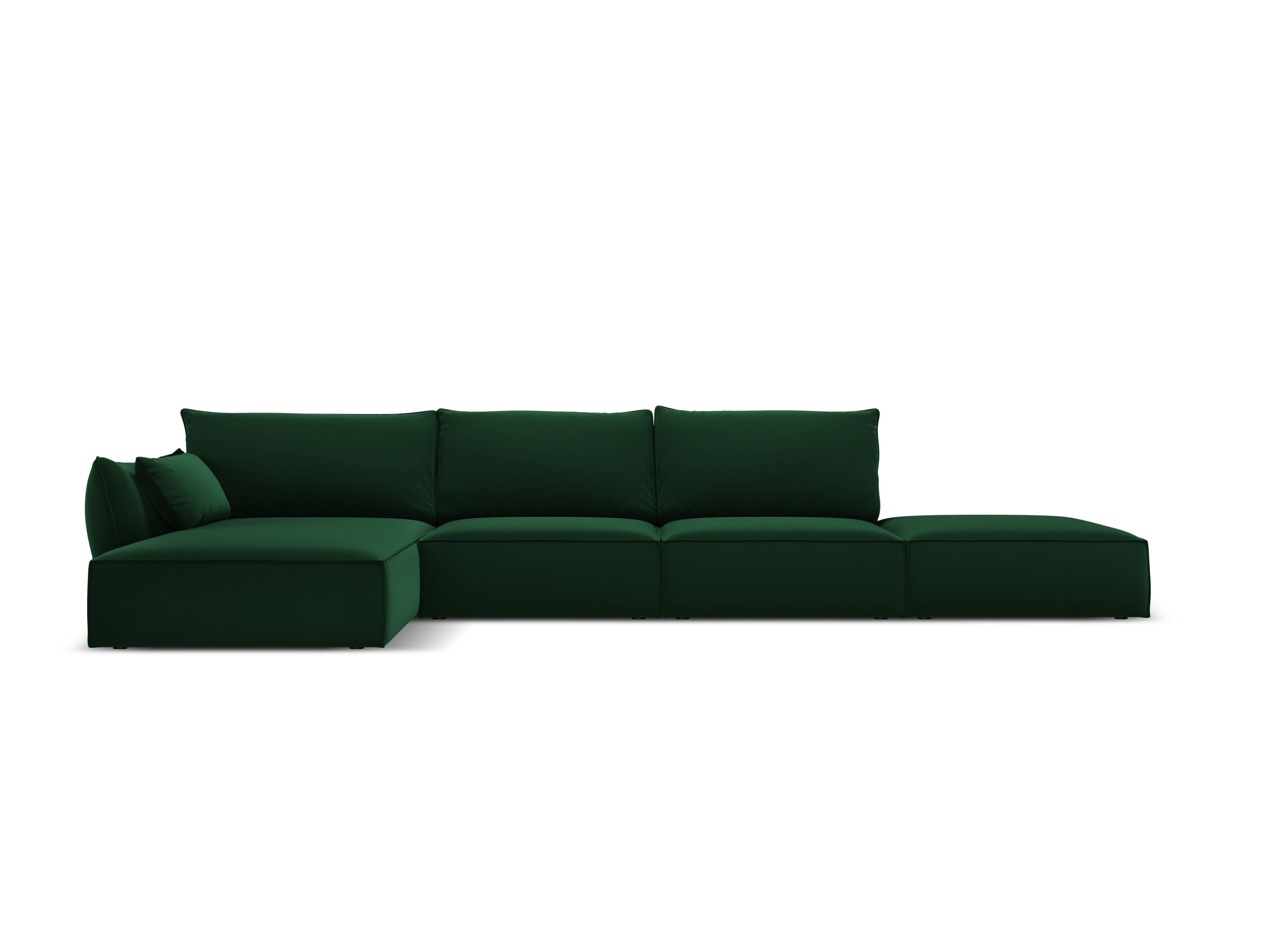 Links -Hand -Samt -Ecke Open Vanda Bottle Green