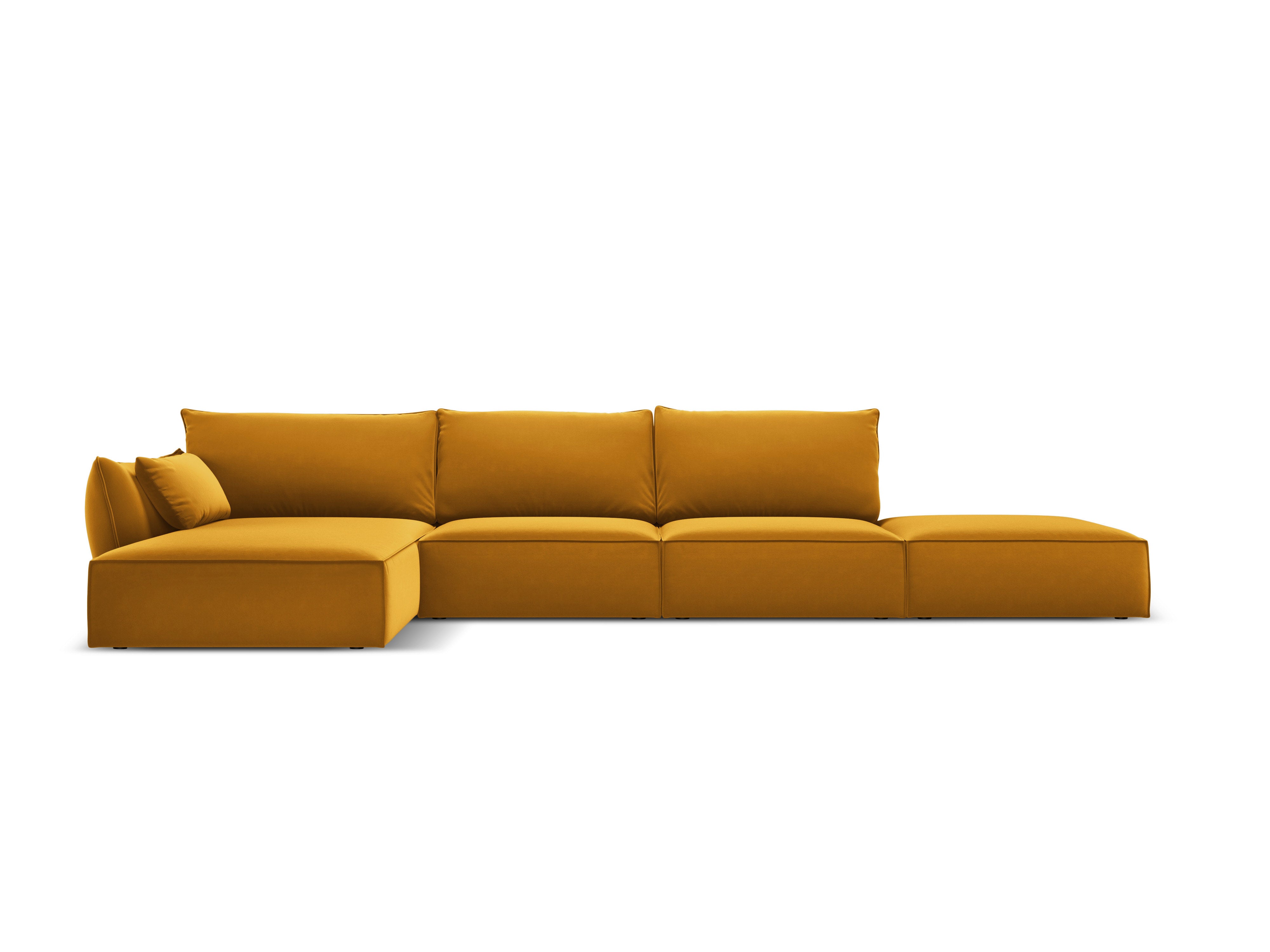 Links -Hand -Samt offene Ecke