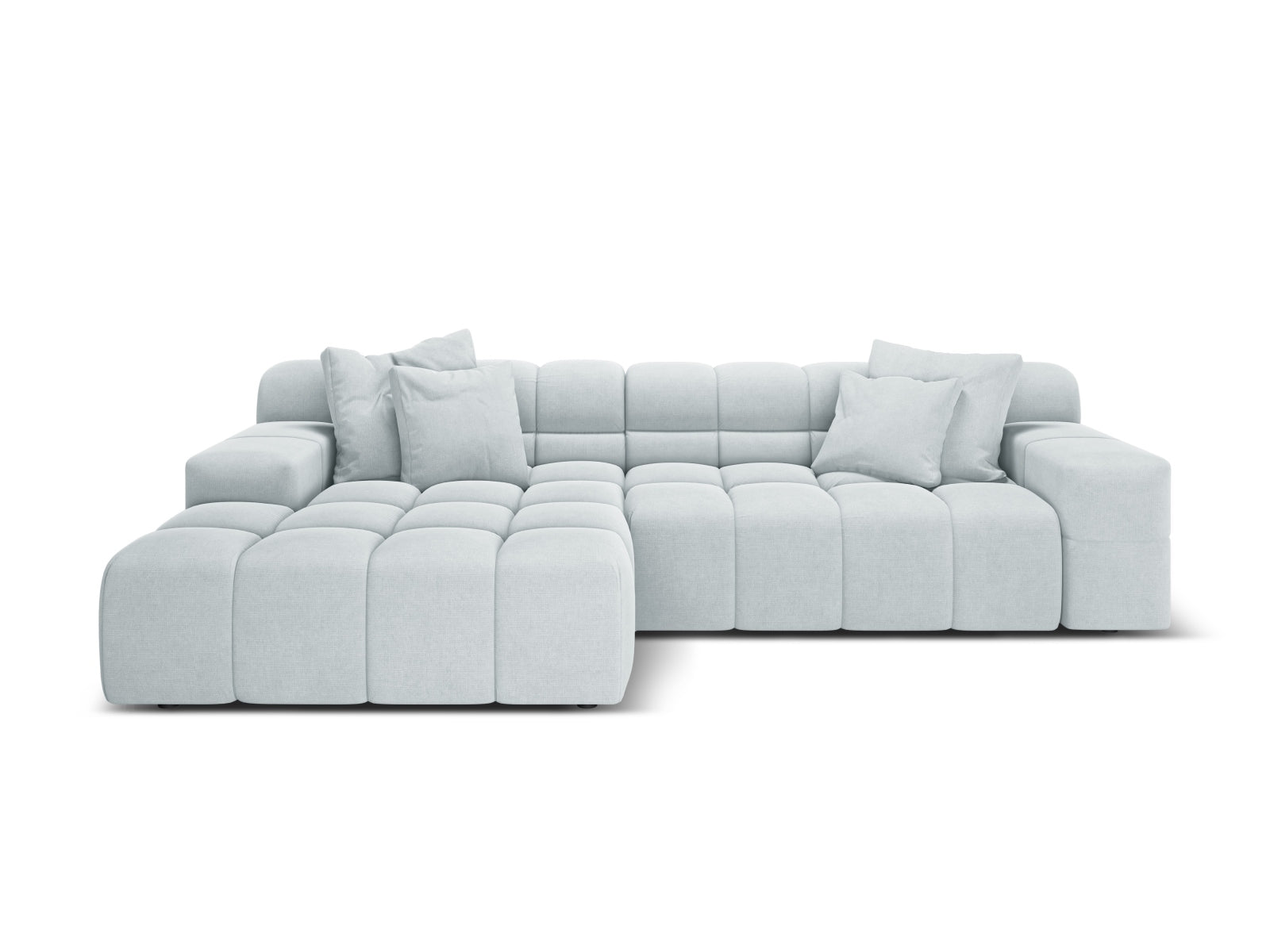 3-sitziger linksseitiger Ecksofa AGAVE graues Chenille