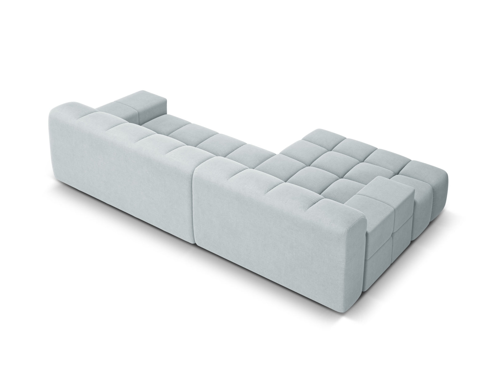 3-sitziger linksseitiger Ecksofa AGAVE graues Chenille