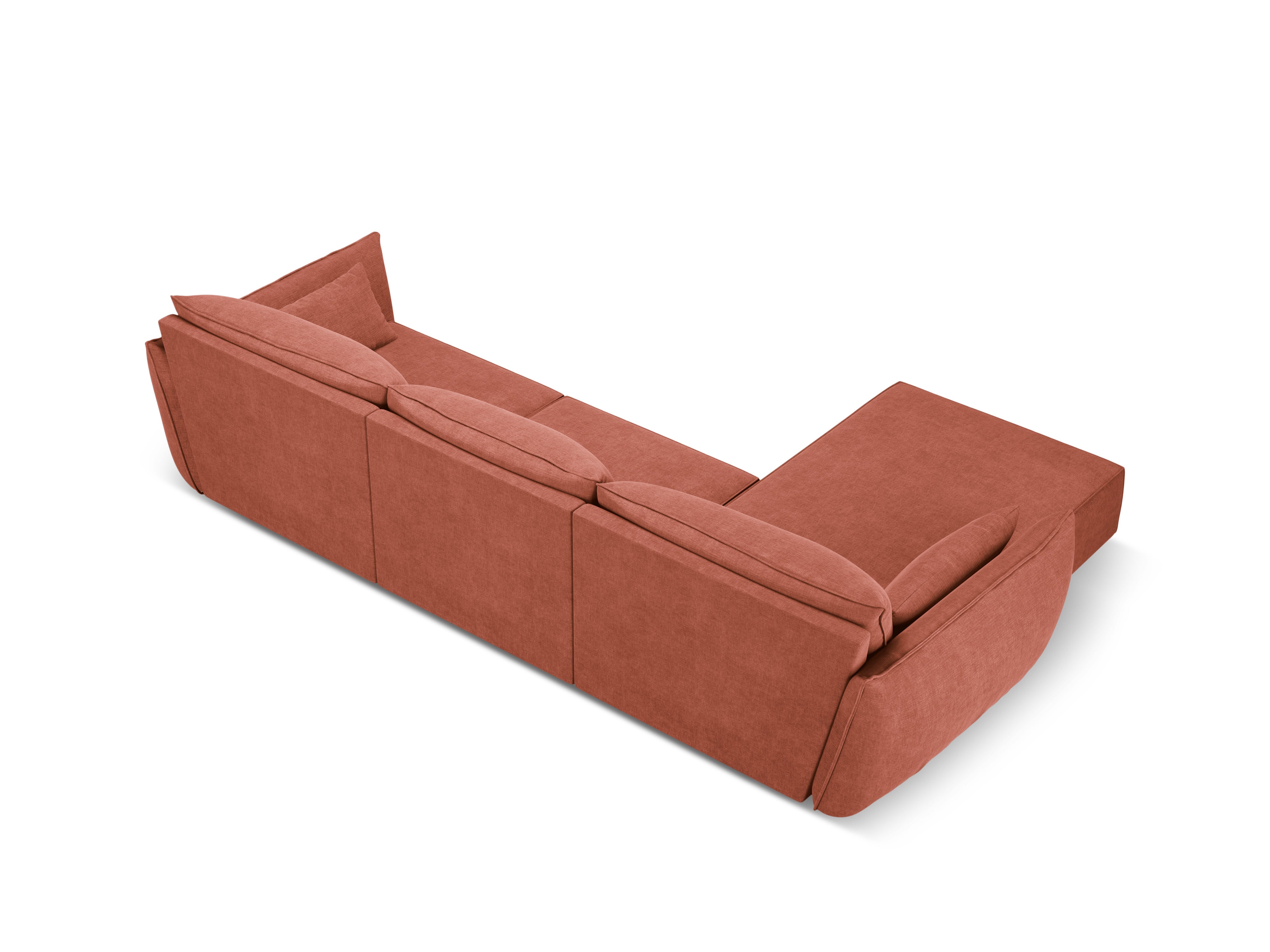 Eine Ecke im Szenil-Stoff links 4-Personen Vanda Terracotta