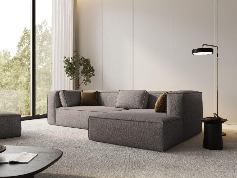 Ecksofa 4-Sitzer rechts MACKAY Cappuccino Boucle