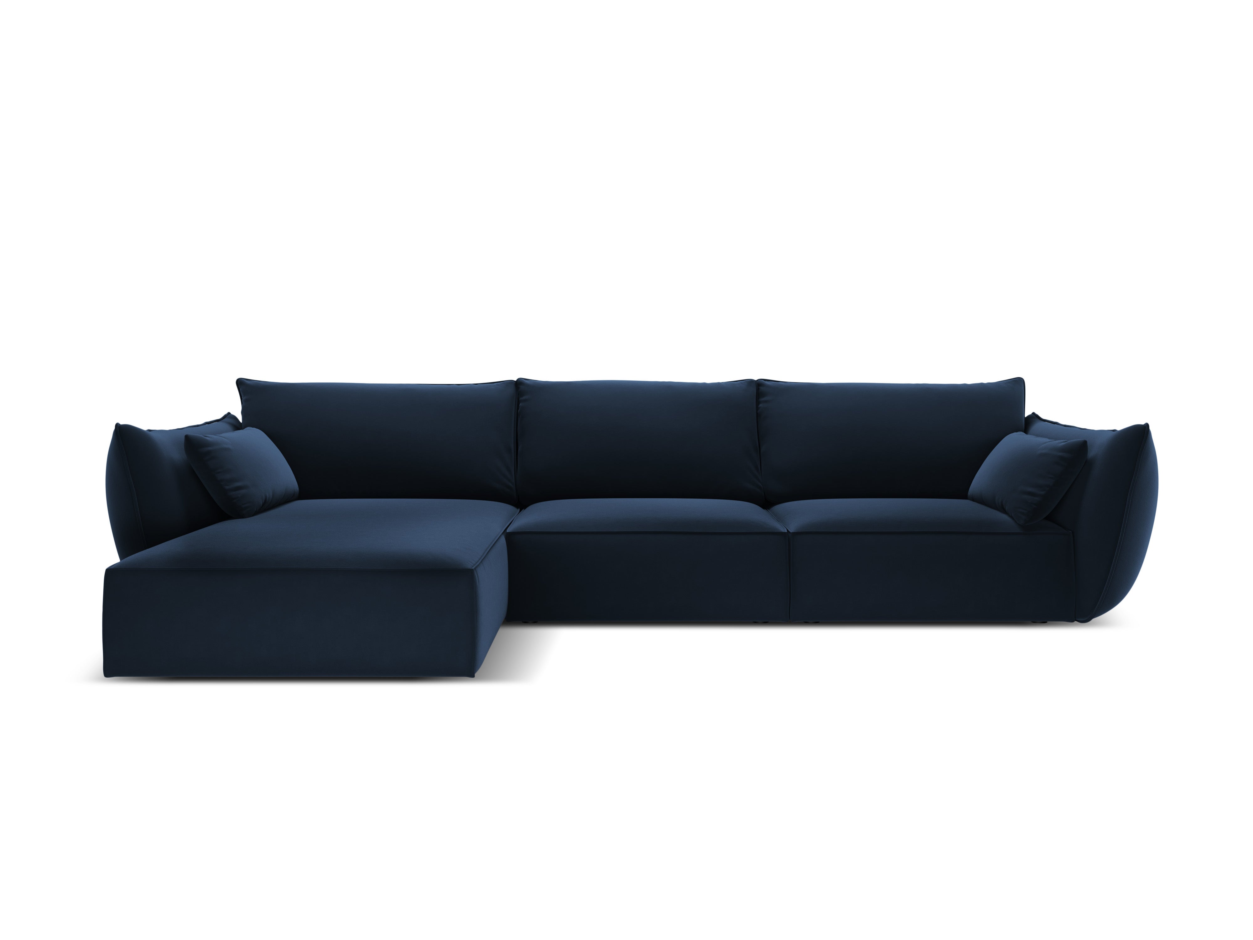 Linkshänder Vanda Navy 4-Sitzer Velvet Ecke