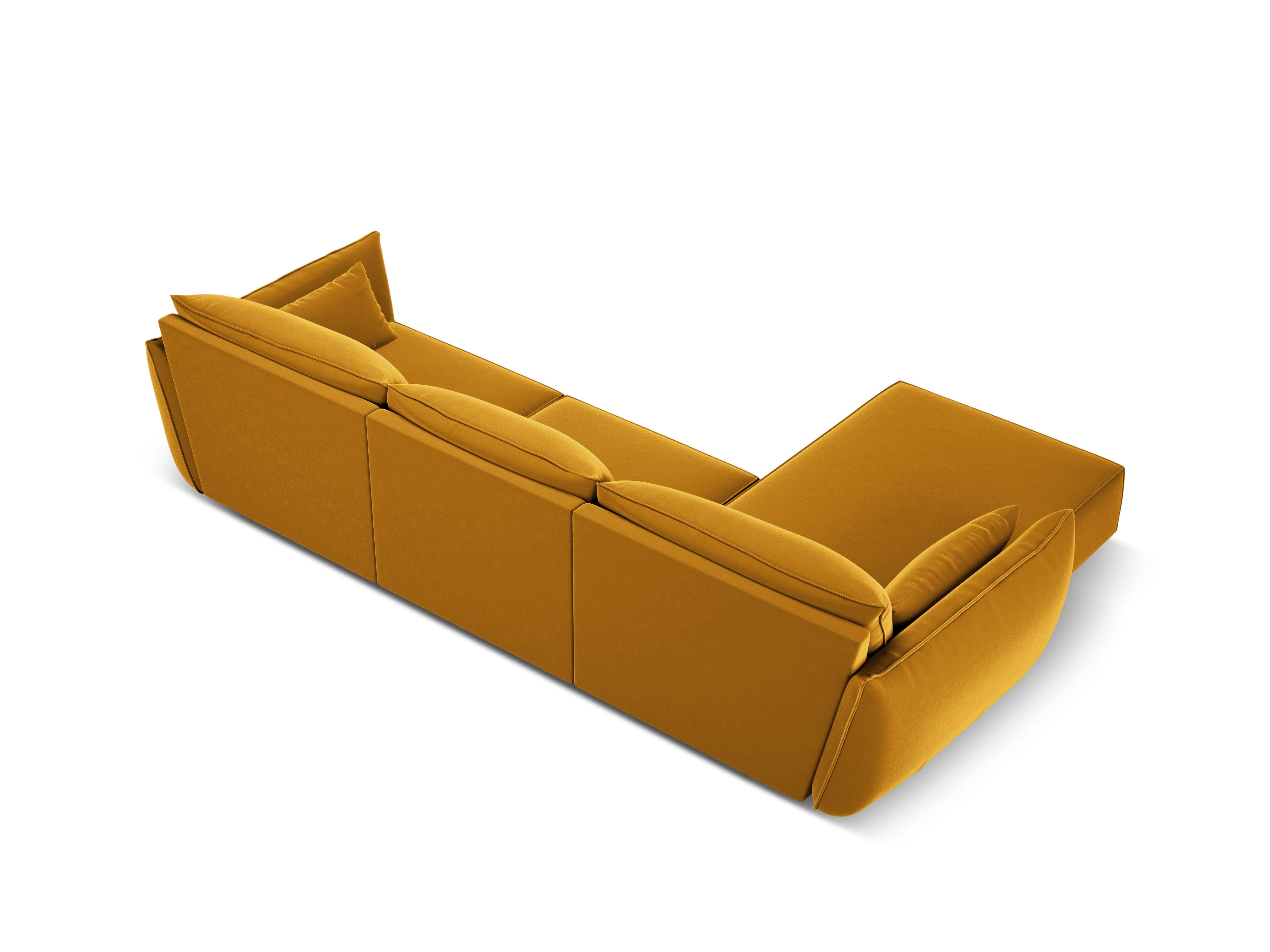 Linkshänder Velvet Corner 4-Personen-Senf Vanda