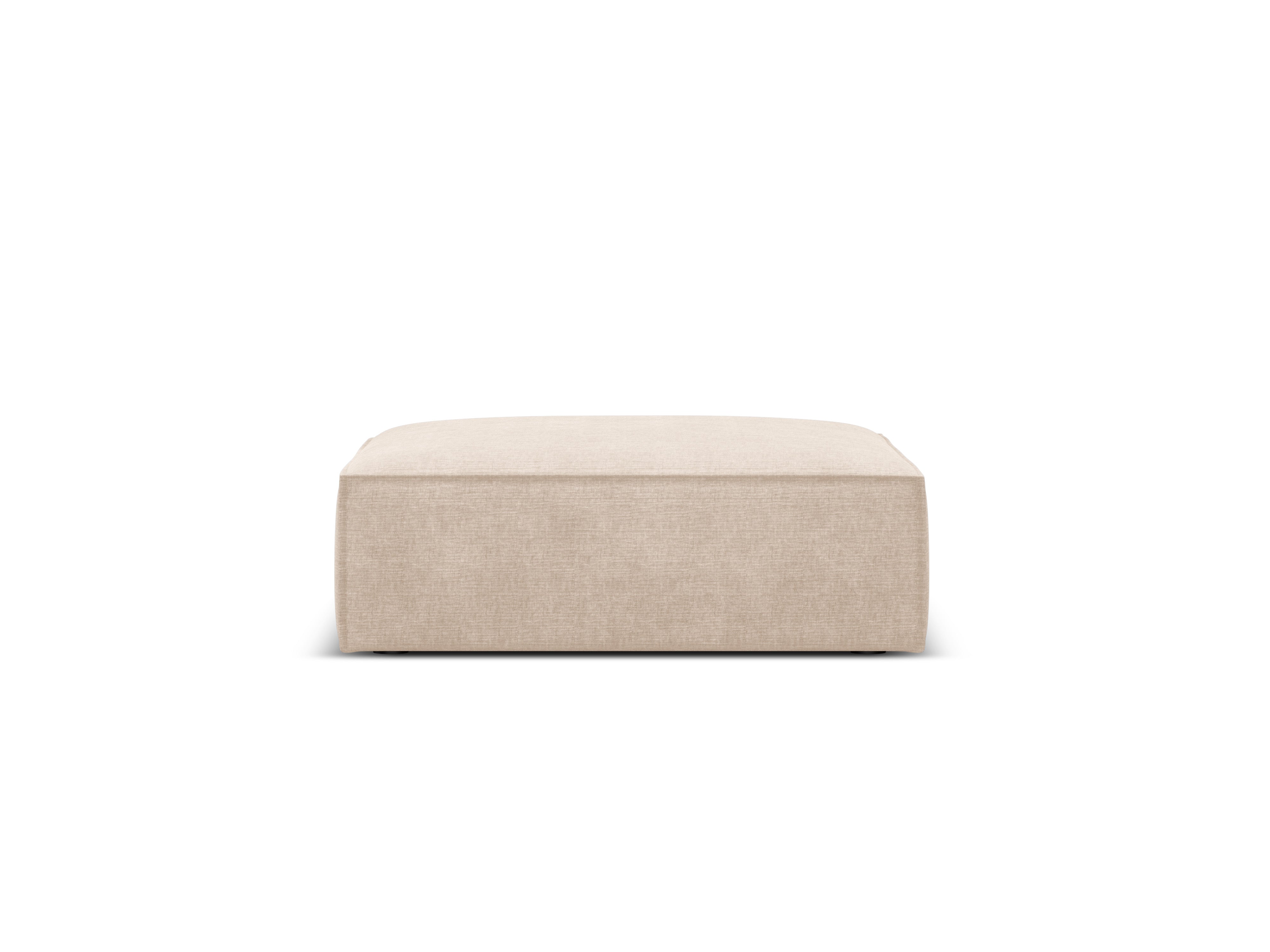 Pouf im Szenil -Stoff von Vanda Beige