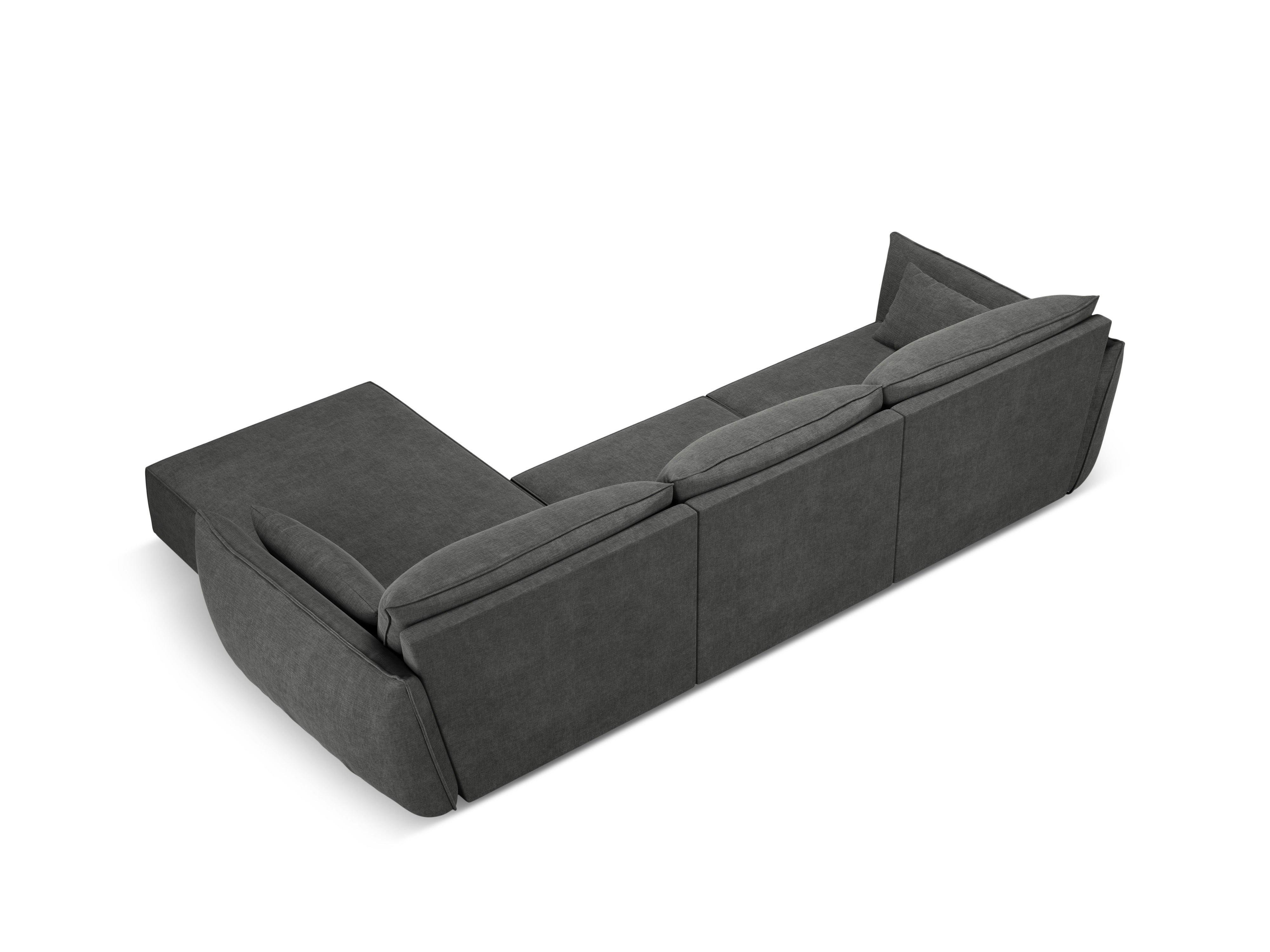 Eine Ecke im Szenil-Stoff rechtsseitig 4-Personen Vanda Dark Grey