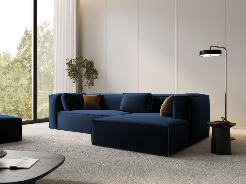 Ecksofa Samt 4-Sitzer links MACKAY royalblau