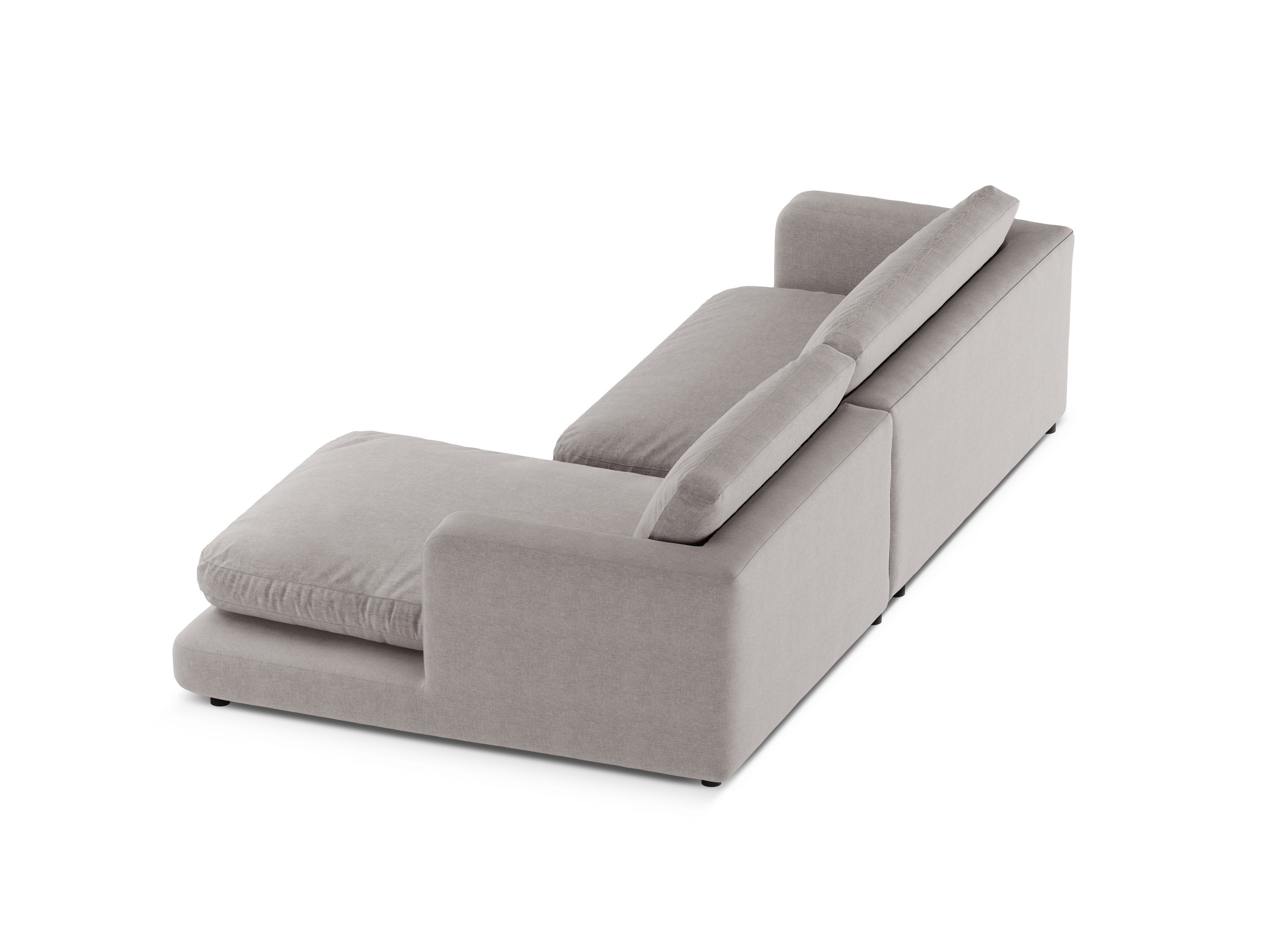 Right-sided corner sofa DAPHNE warm gray chenille