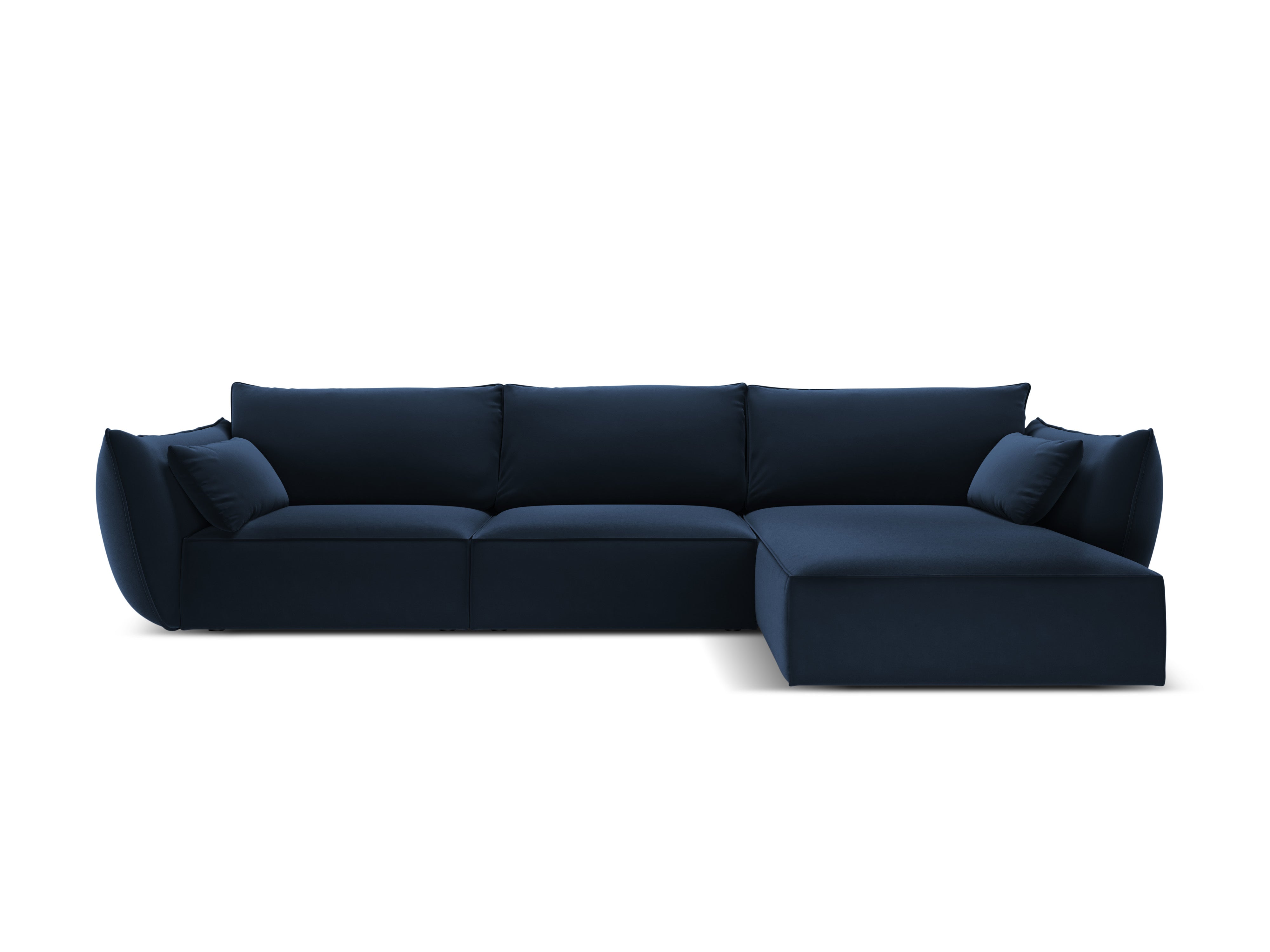 Rechte Velvet-Ecke 4-Sitzer Vanda Navy Blue