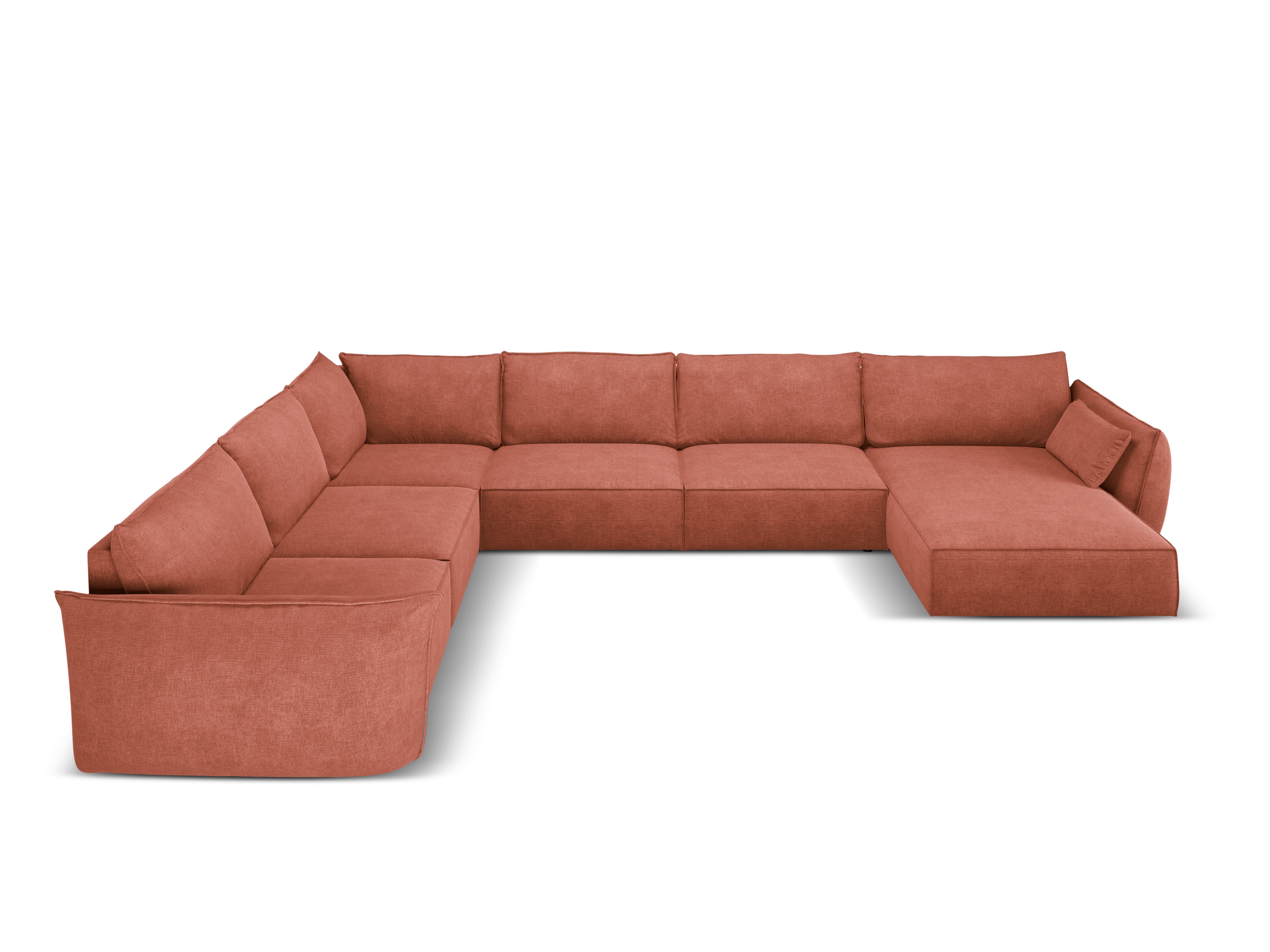 Eine Panorama -Ecke im Szenil -Stoff links -Hand Vanda Terracotta