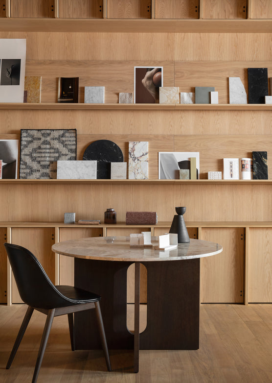 Round Table ANDROGYNE dark oak veneer