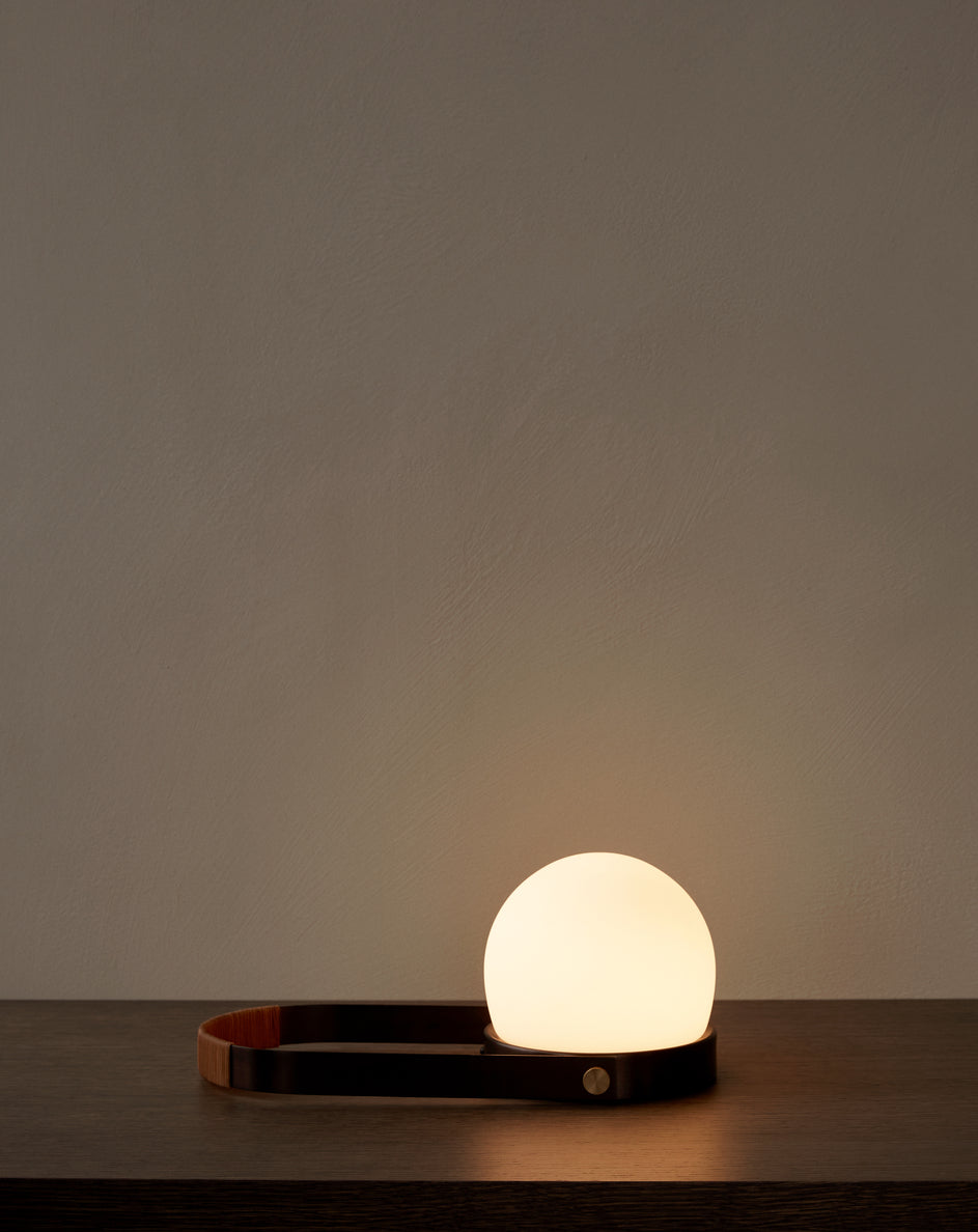 Tragbare Lampe CARRIE brüniertes Messing