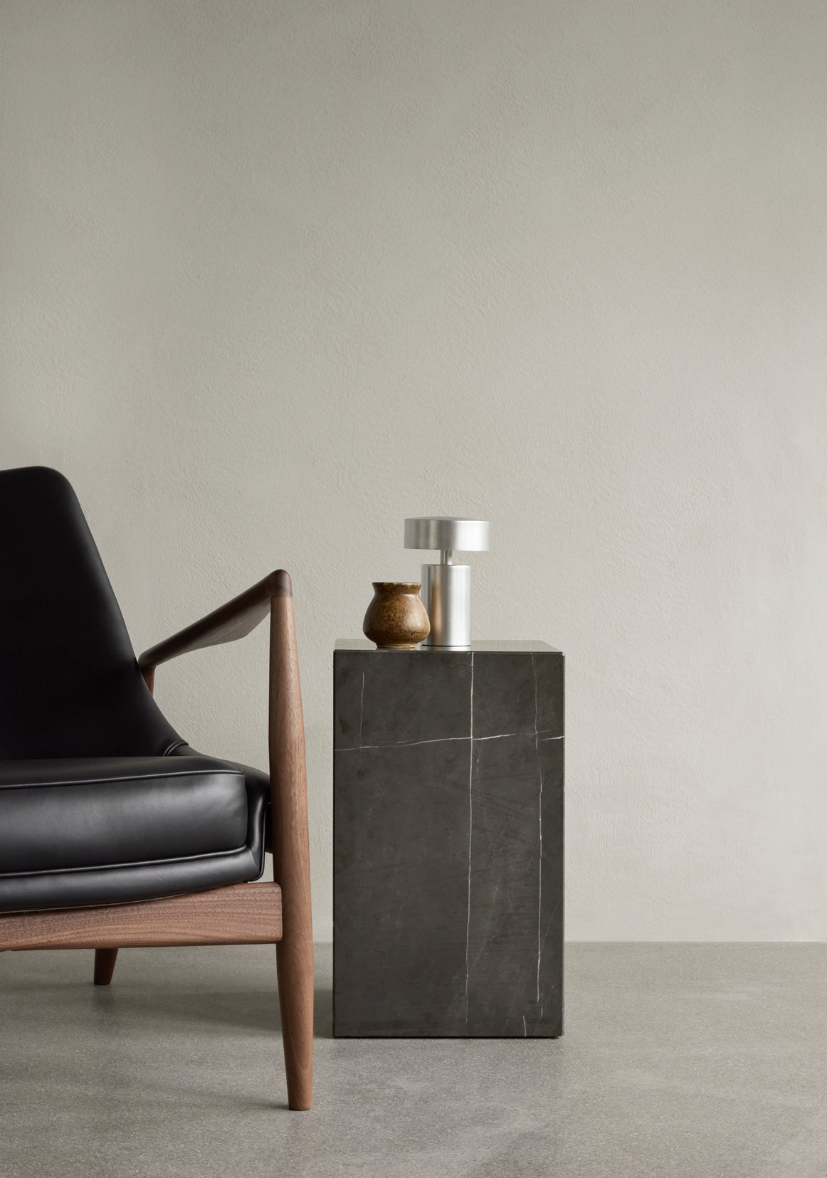 Tragbare Lampe COLUMN poliertes Aluminium