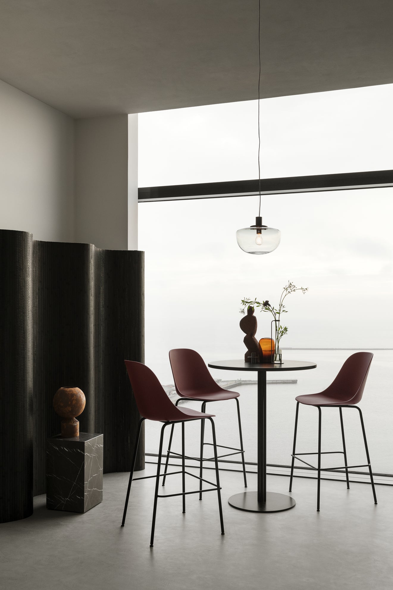 Pendelleuchte BANK opaleszierendes Glas