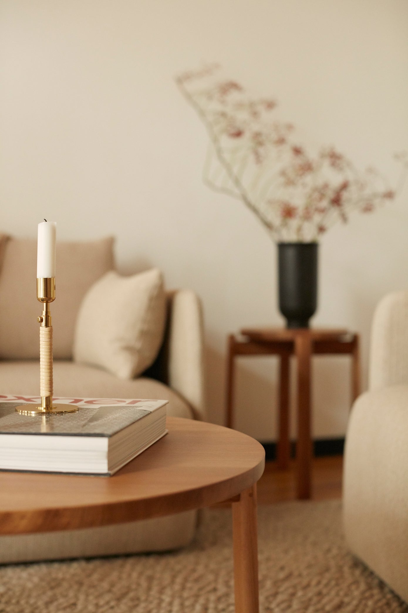 PASSAGE walnut wood coffee table