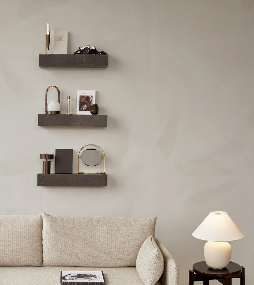 Tragbare Lampe COLUMN poliertes Aluminium