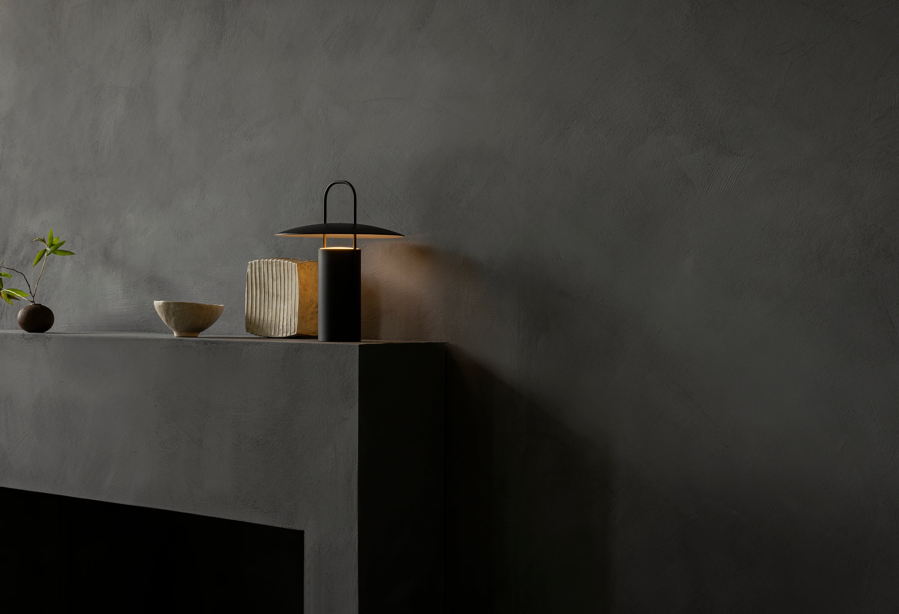 Tragbare Lampe RAY schwarz