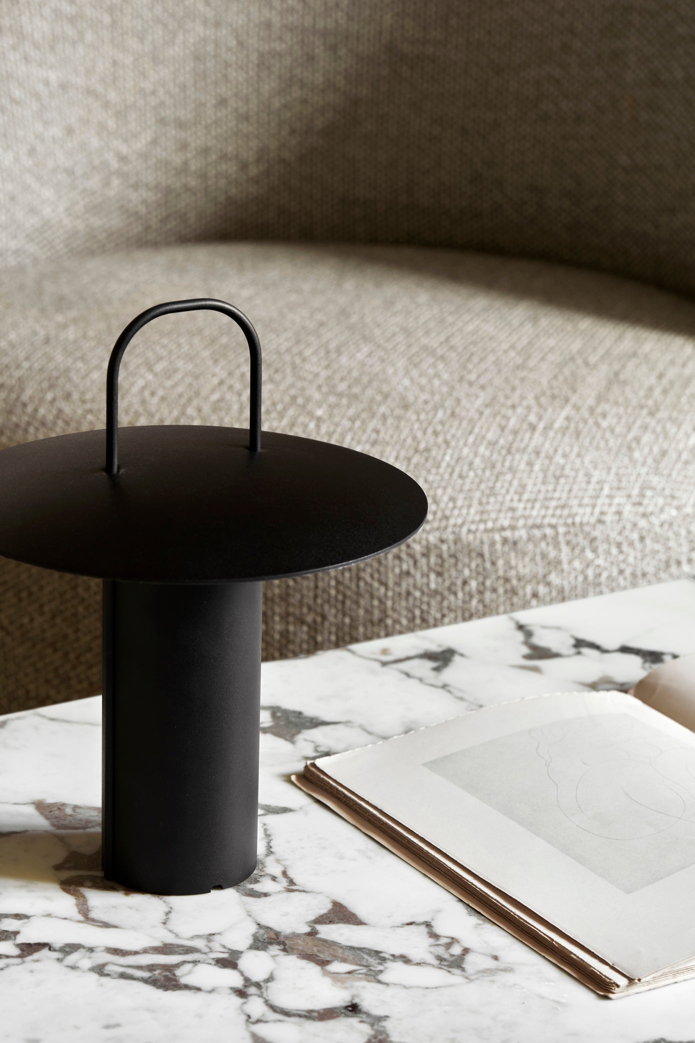 Tragbare Lampe RAY schwarz